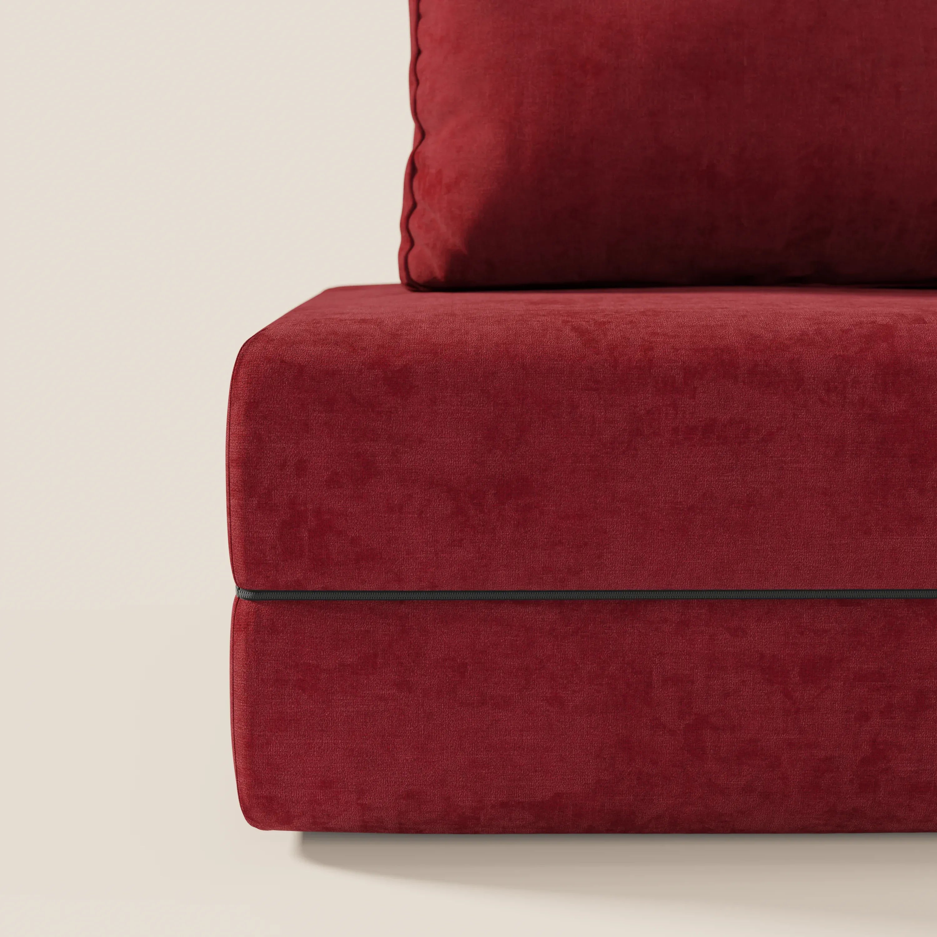 Rift poltrona letto con materasso alto 22 cm e memory foam - schienale mobile e tessuto smacchiabile T31 - divani.store