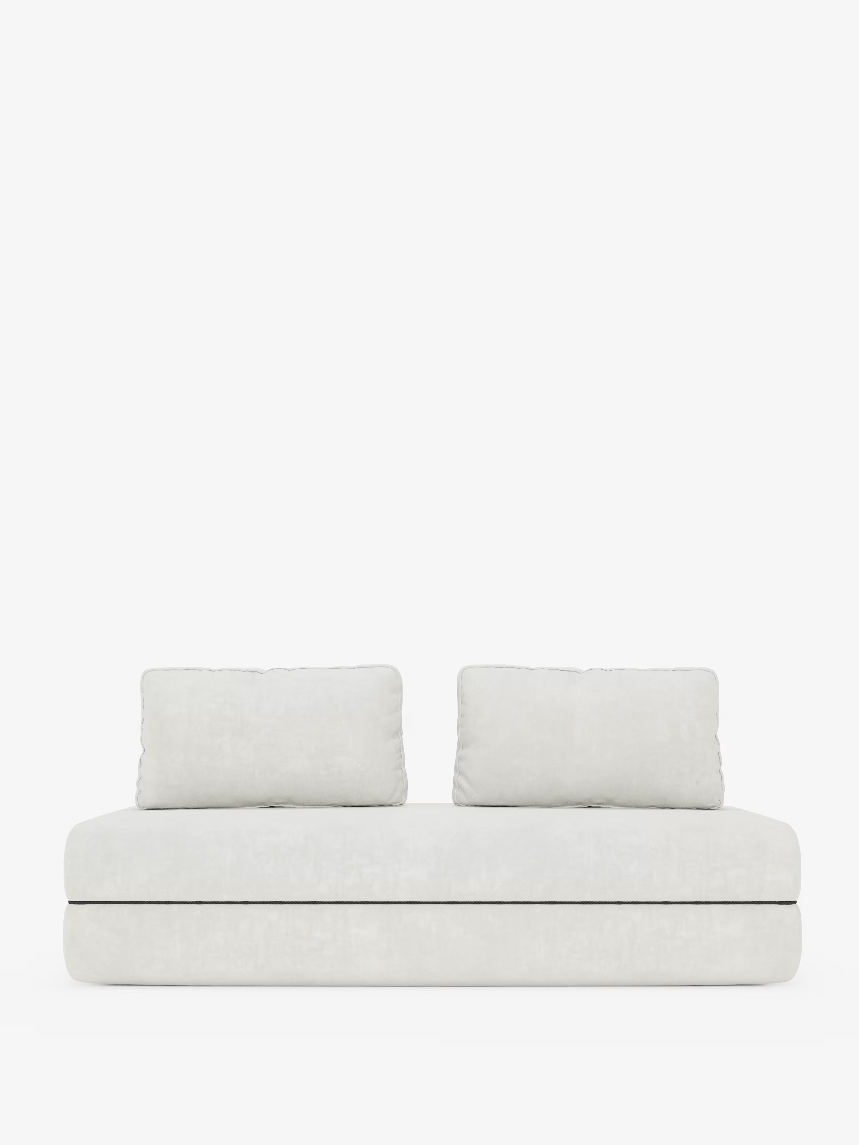 Rift divano letto matrimoniale 2 posti e 3 posti con schienali mobili - materasso alto 24 cm e memory foam in tessuto smacchiabile T31