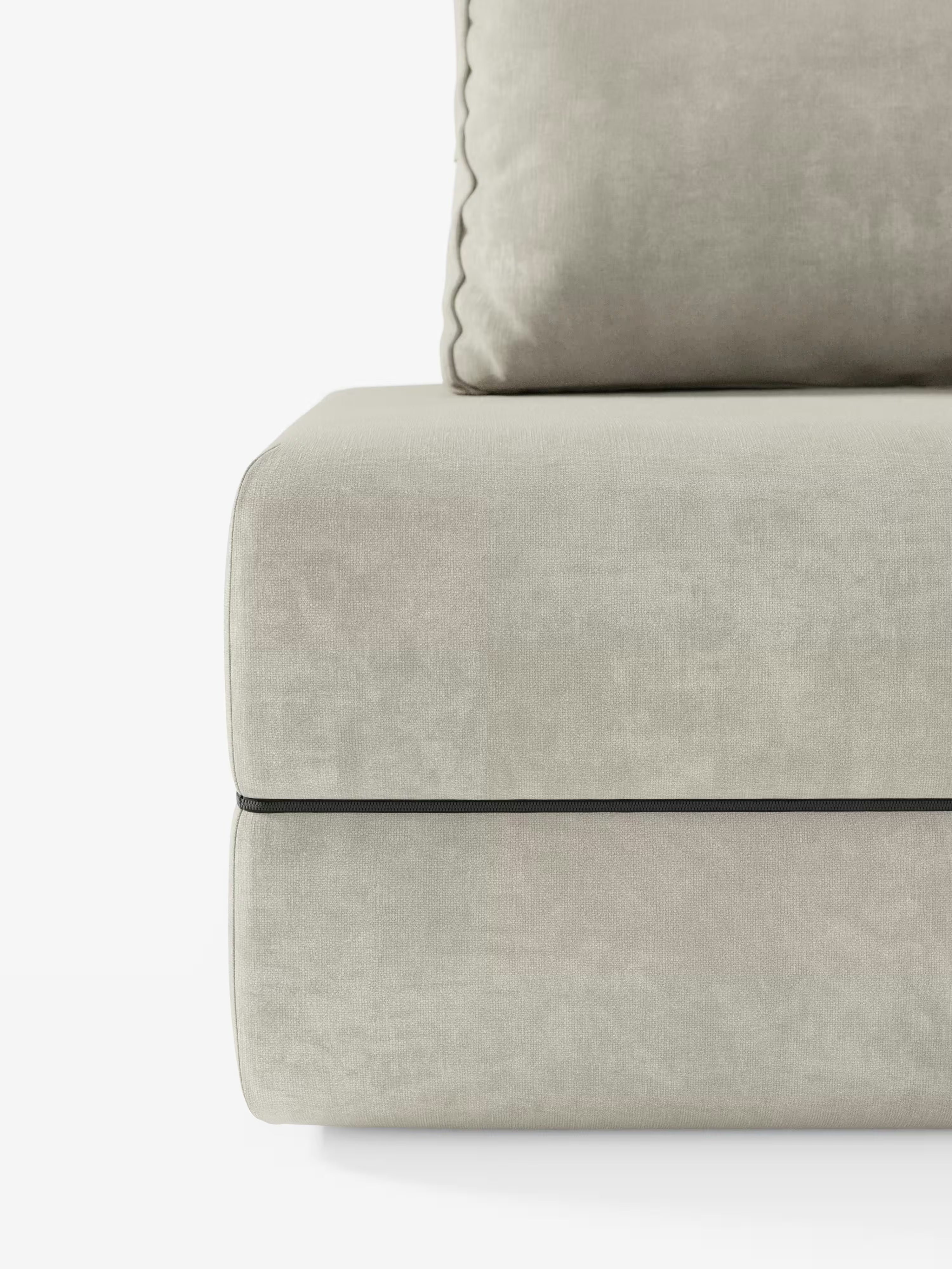 Rift fauteuil-lit avec matelas haut de 24 cm et mousse à mémoire de forme - dossier mobile et tissu antitache T31