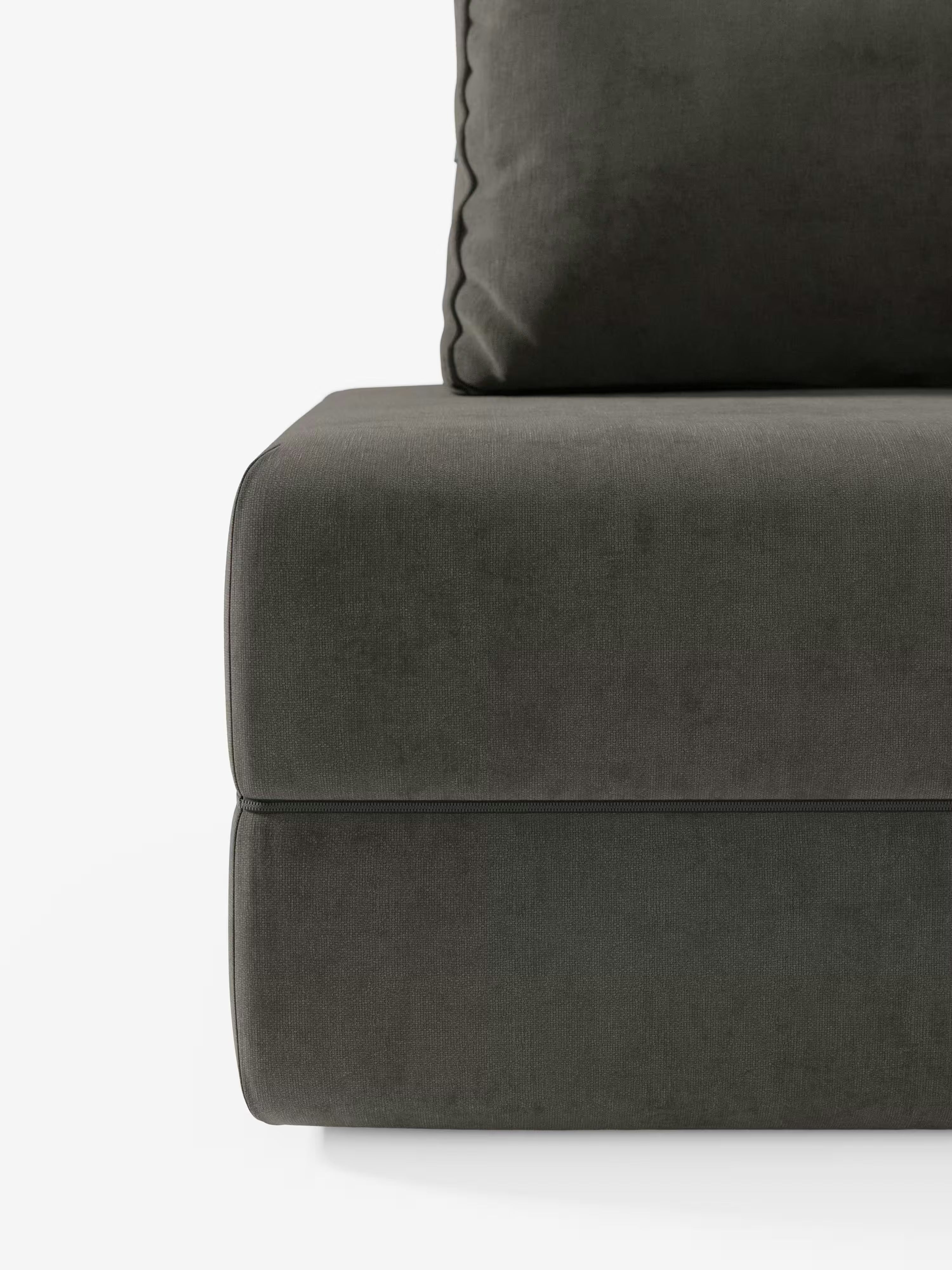 Rift fauteuil-lit avec matelas haut de 24 cm et mousse à mémoire de forme - dossier mobile et tissu antitache T31