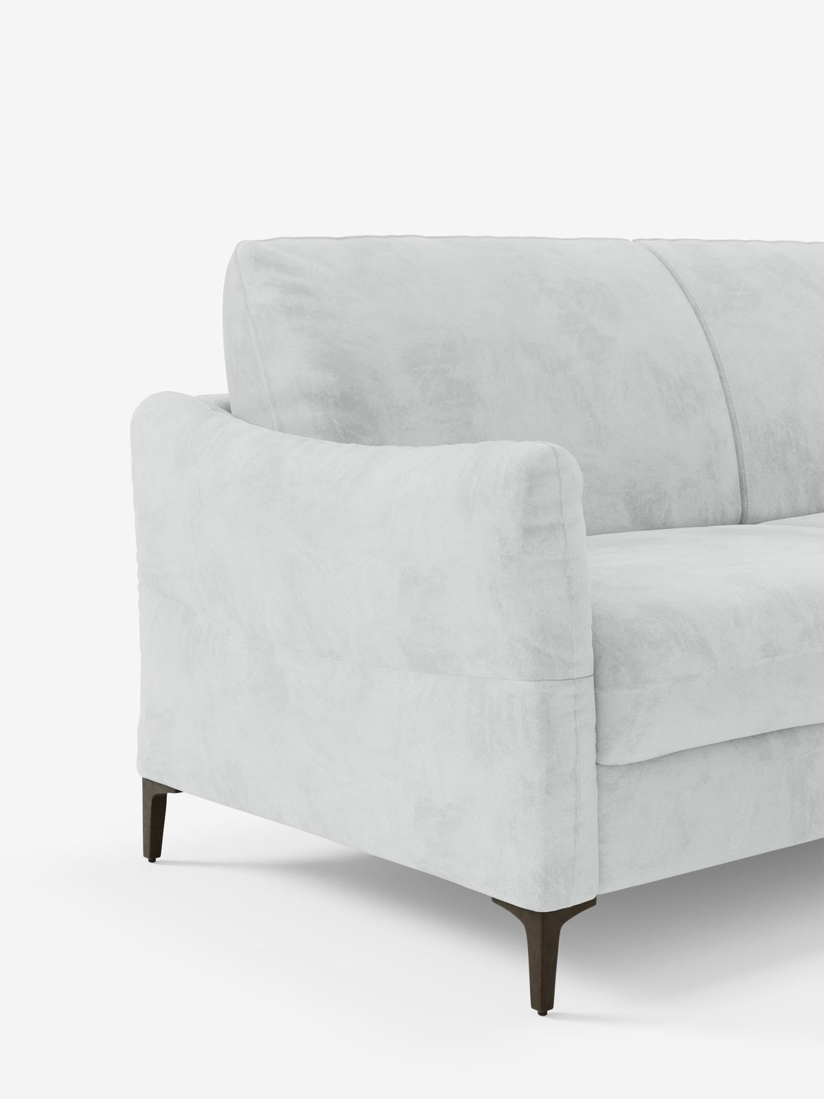 Dalia divano letto con penisola contenitore e materasso alto 18 cm - piedini alti e tessuto smacchiabile T30