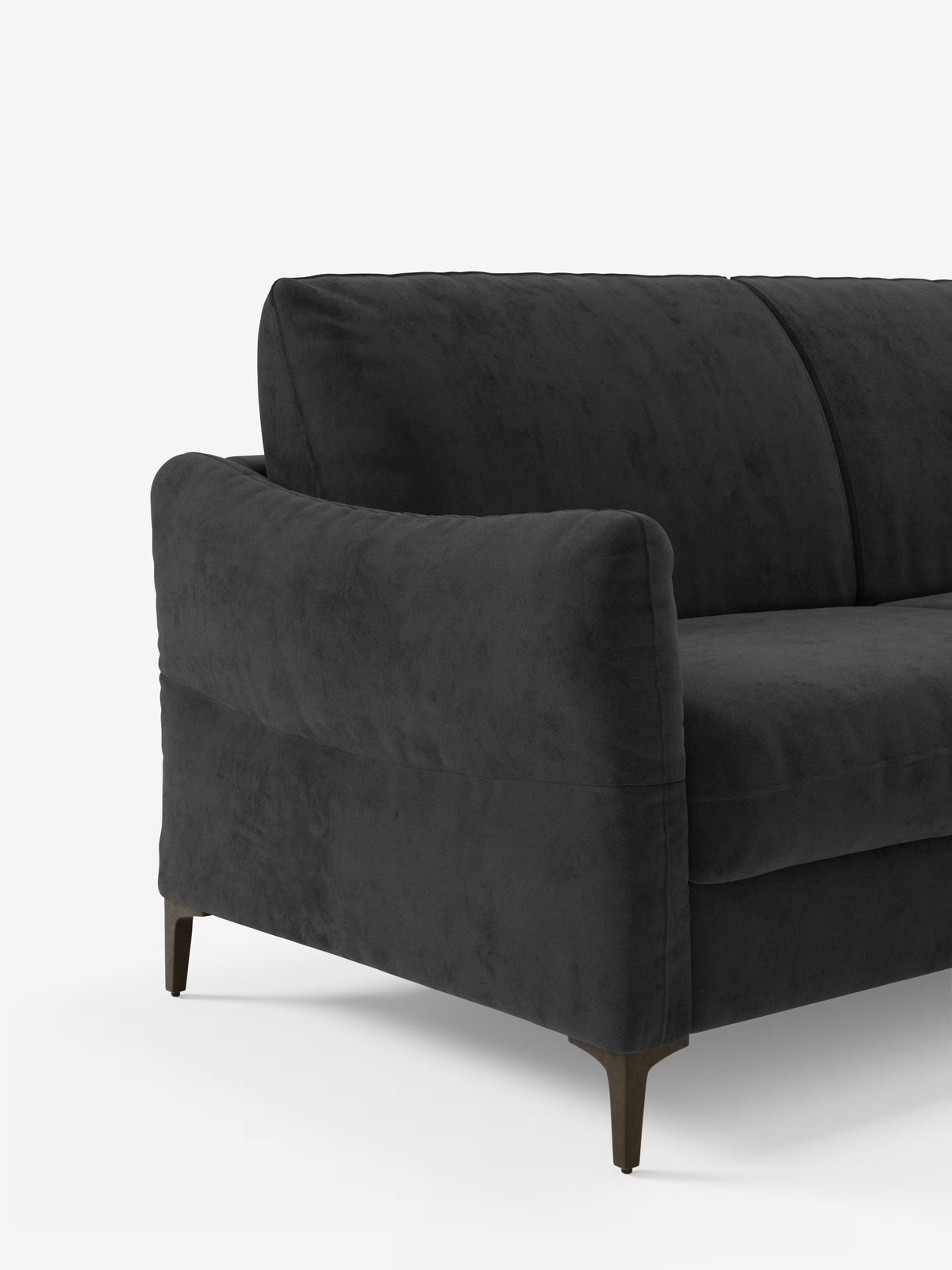 Dalia divano letto con penisola contenitore e materasso alto 18 cm - piedini alti e tessuto smacchiabile T30