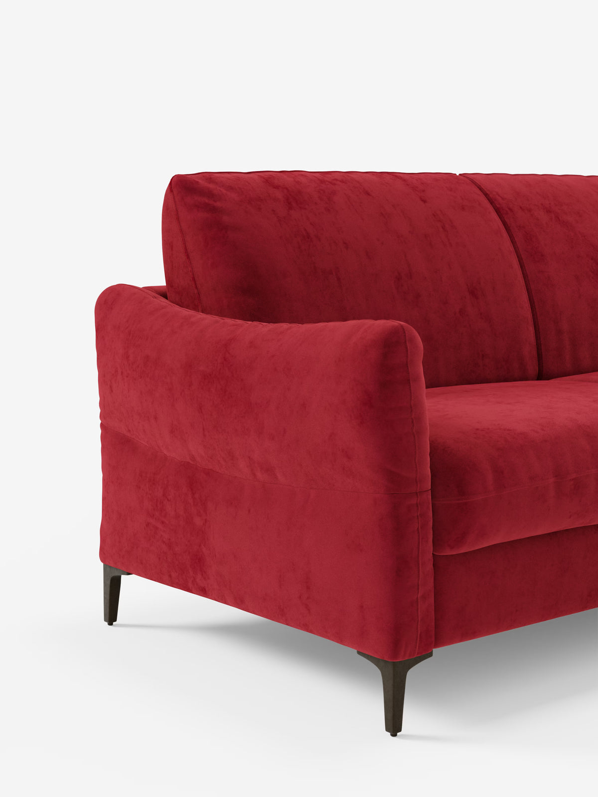 Dalia divano letto con penisola contenitore e materasso alto 18 cm - piedini alti e tessuto smacchiabile T30