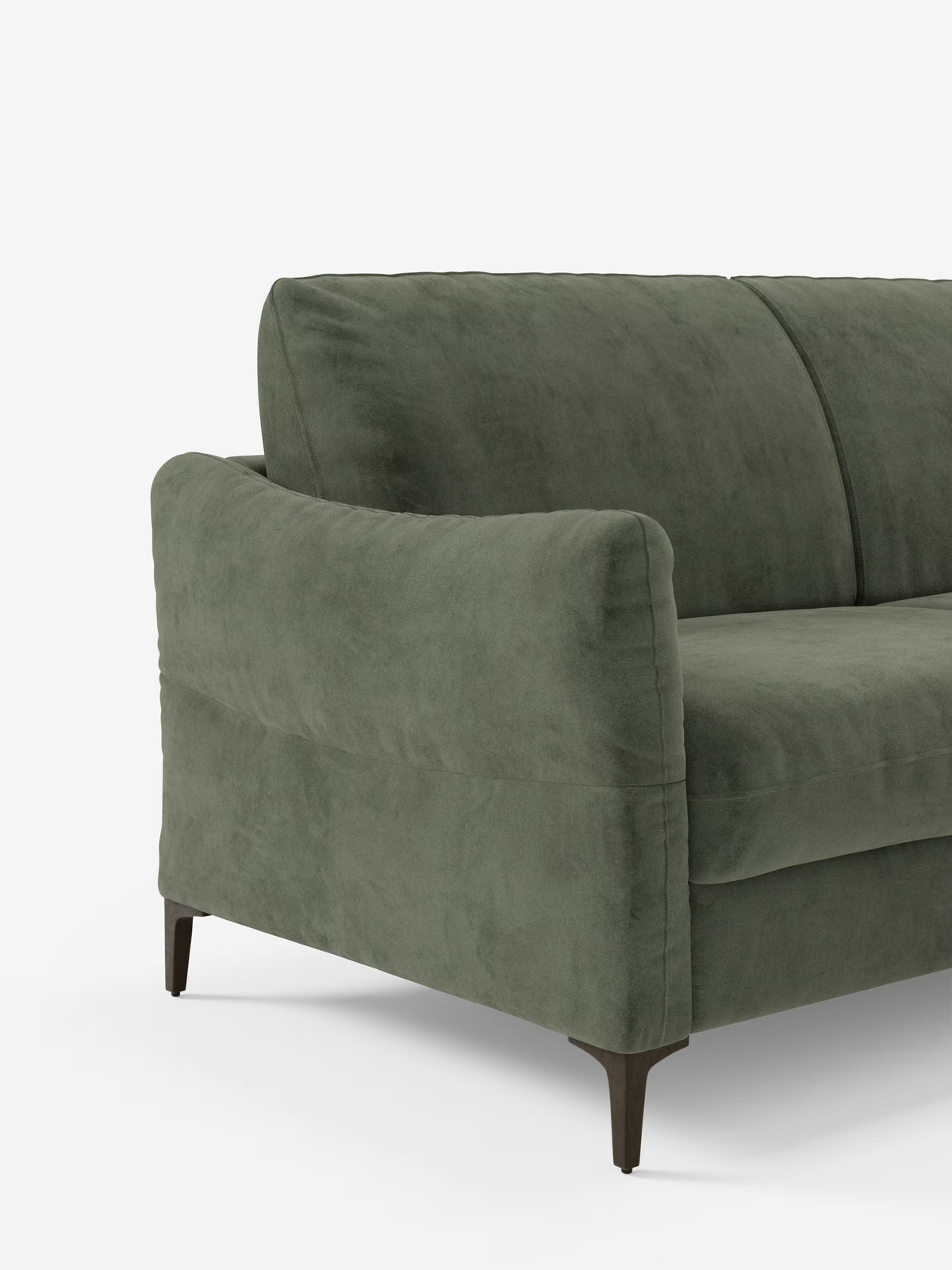 Dalia divano letto con penisola contenitore e materasso alto 18 cm - piedini alti e tessuto smacchiabile T30