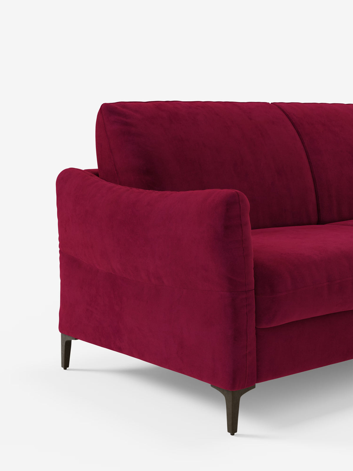 Dalia divano letto con penisola contenitore e materasso alto 18 cm - piedini alti e tessuto smacchiabile T30