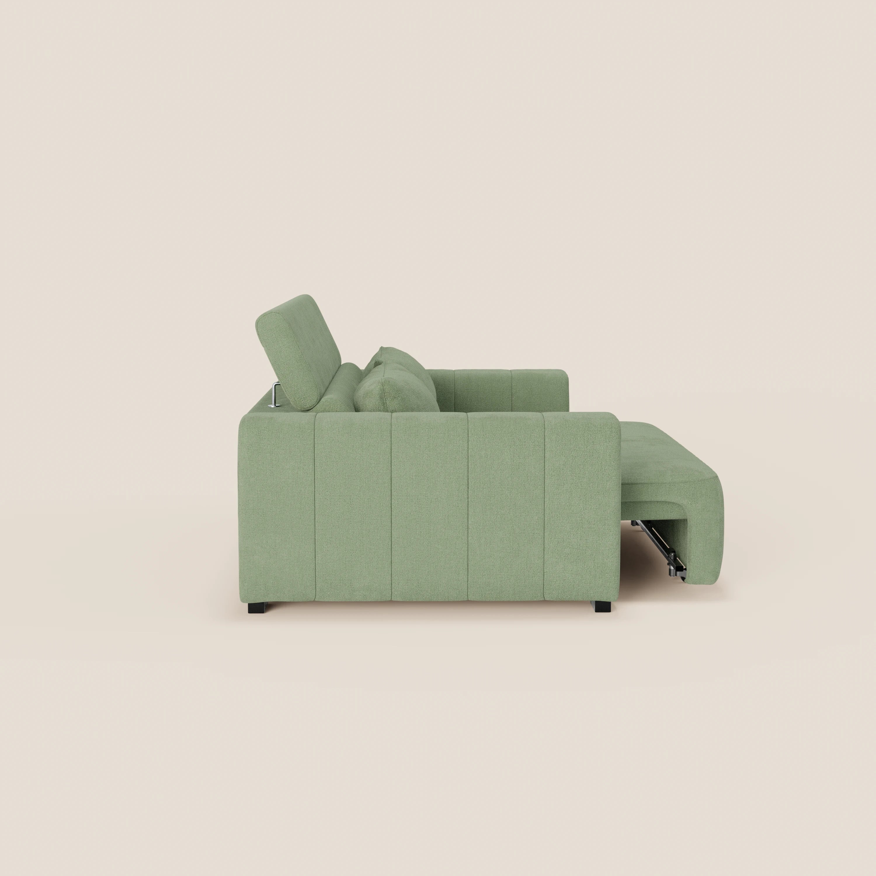 Doric divano 3 posti con sedute allungabili tramite relax elettrico - poggiatesta reclinabile in tessuto smacchiabile T23 - divani.store