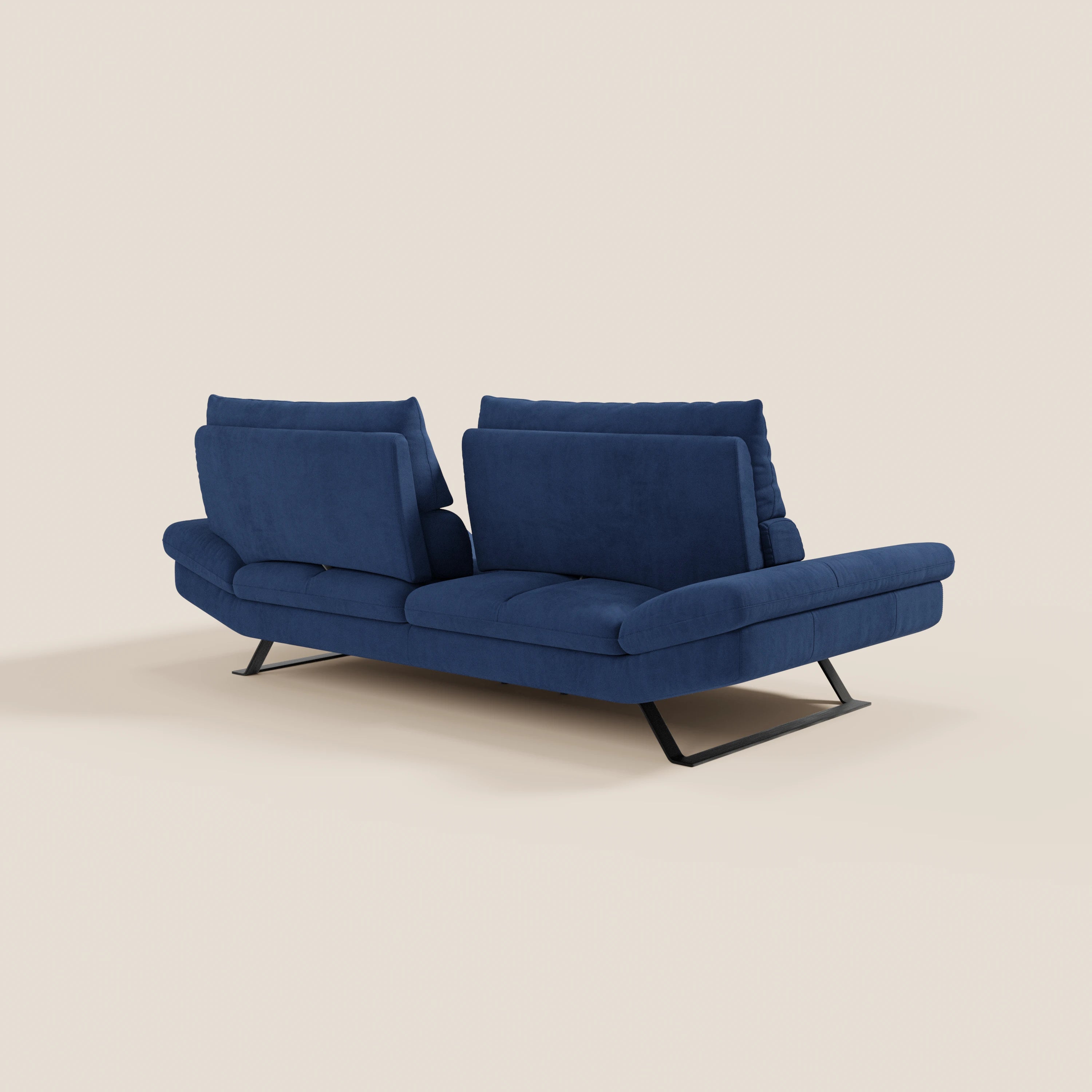 Eclipse Divano dal design moderno 2 e 3 posti con schienali traslanti - piedini alti in elegante microfibra smacchiabile T11 - divani.store