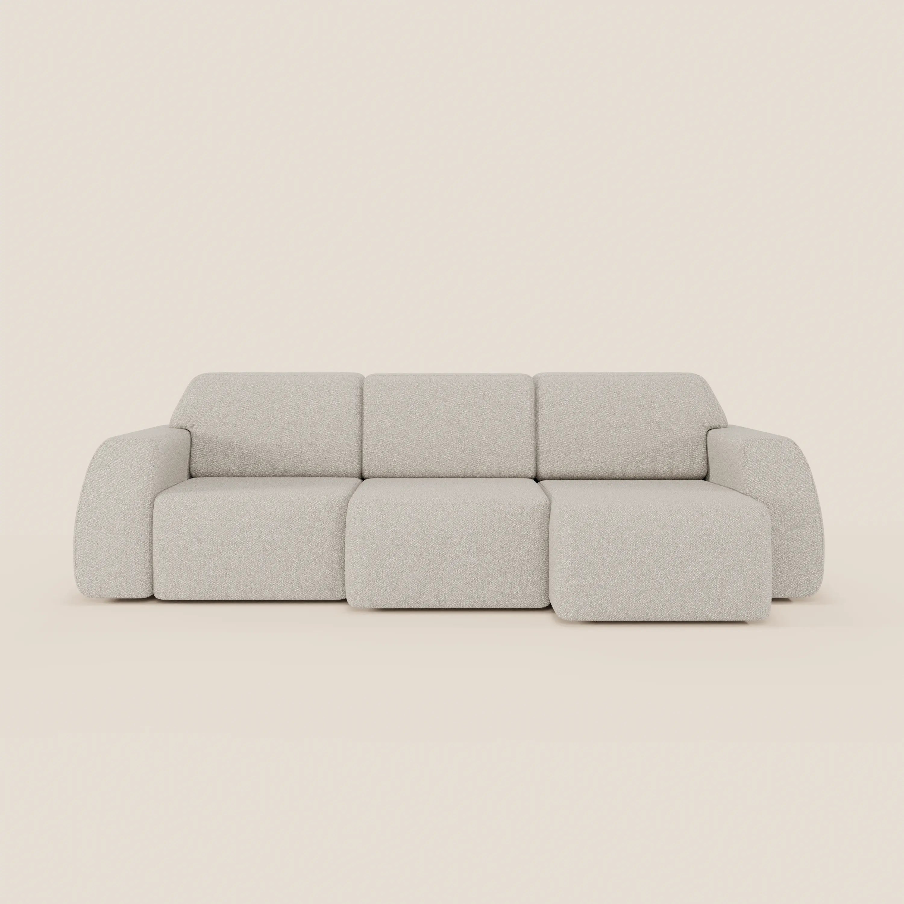 Orbit divano con 3 sedute scorrevoli e allungabili in tessuto effetto cotone smacchiabile T33 - divani.store