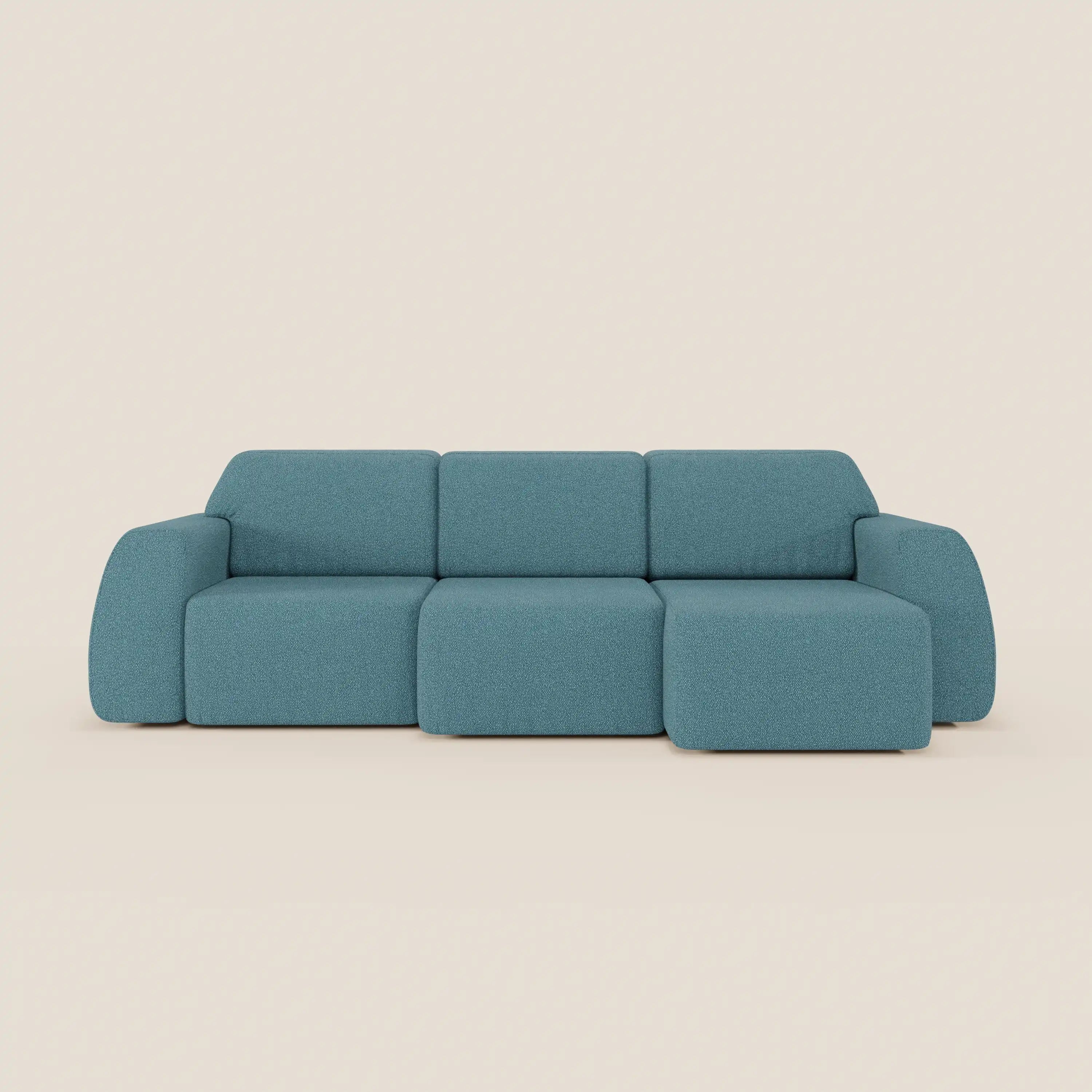Orbit divano con 3 sedute scorrevoli e allungabili in tessuto effetto cotone smacchiabile T33 - divani.store