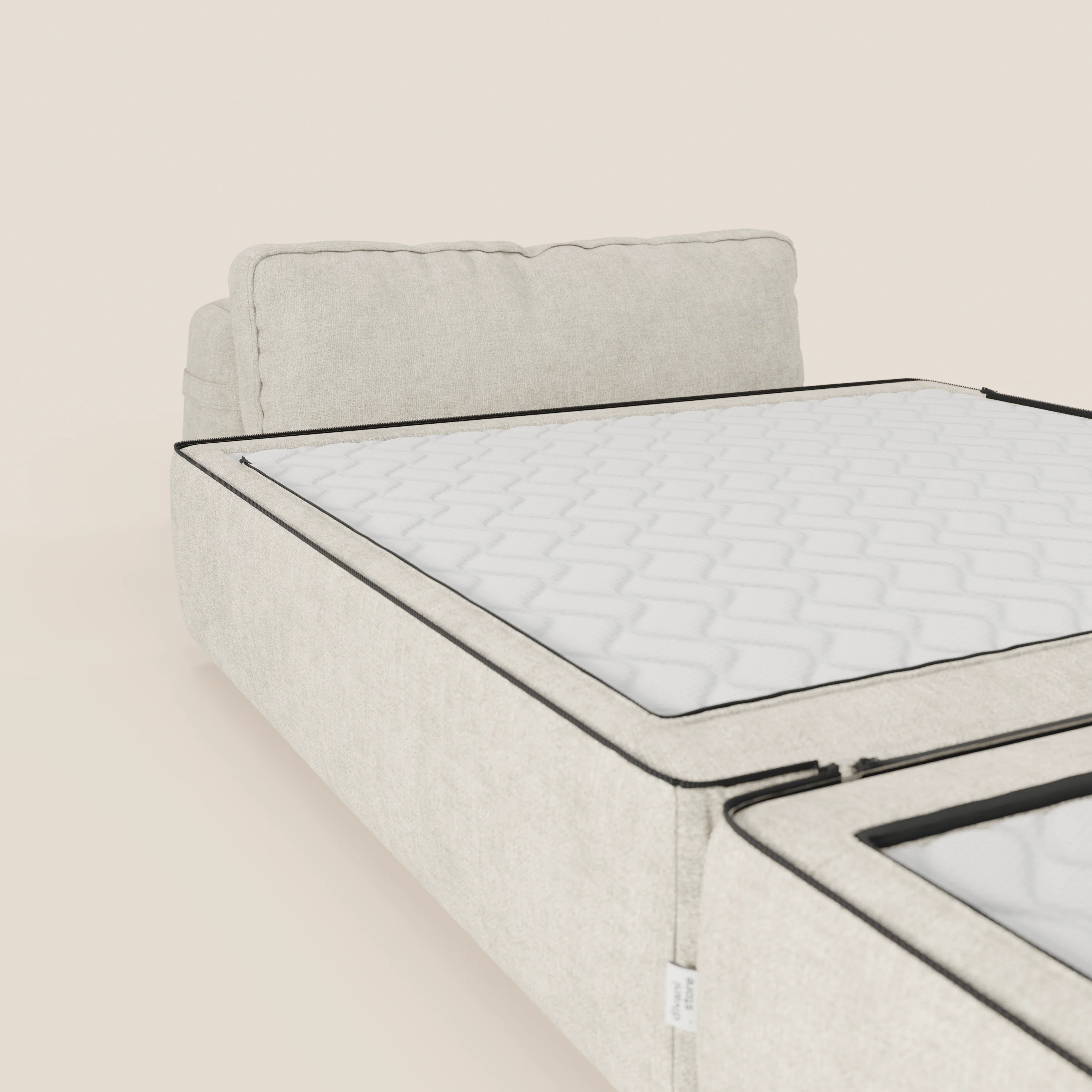 Rift poltrona letto con materasso alto 22 cm e memory foam - schienale mobile e tessuto smacchiabile T31 - divani.store
