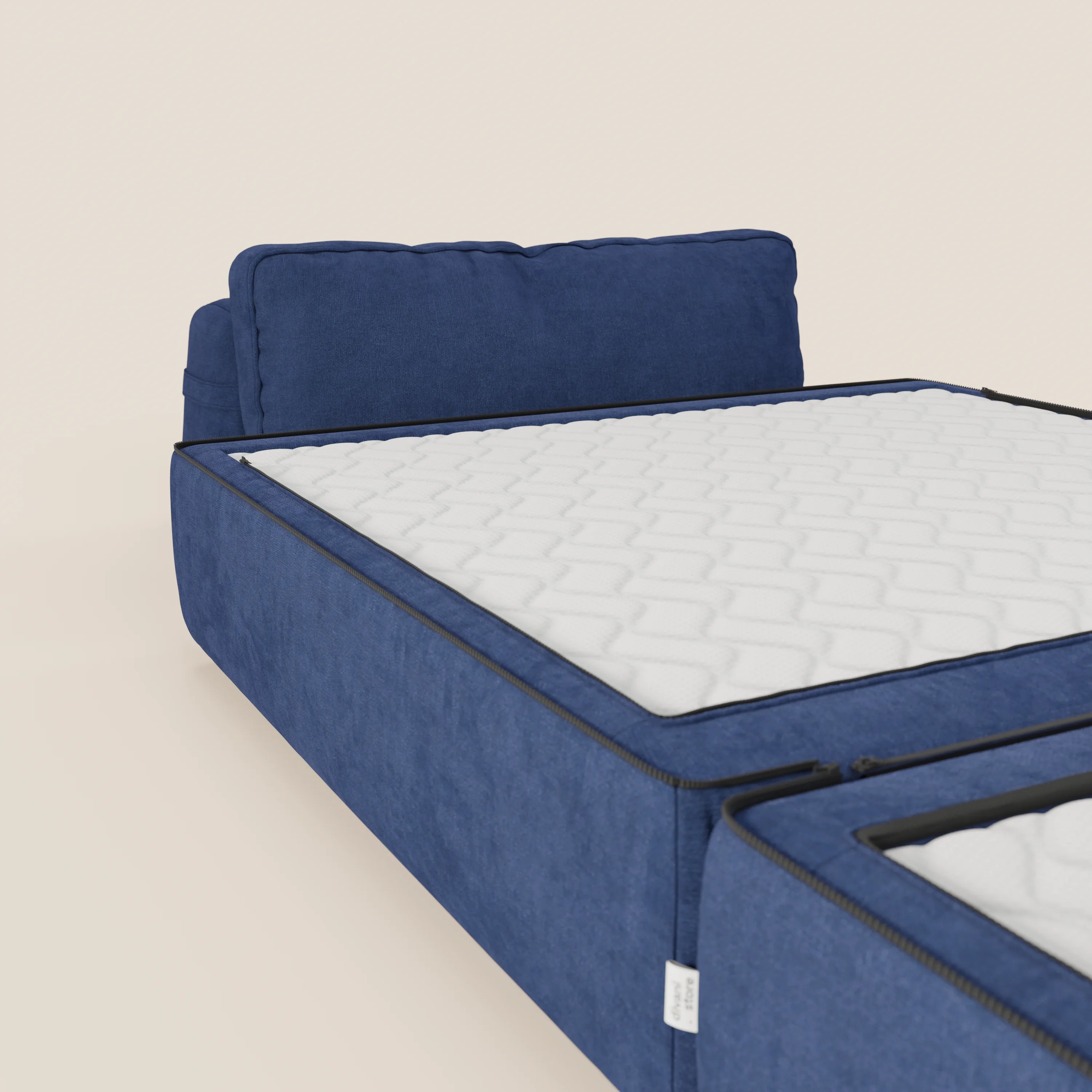 Rift poltrona letto con materasso alto 22 cm e memory foam - schienale mobile e tessuto smacchiabile T31 - divani.store