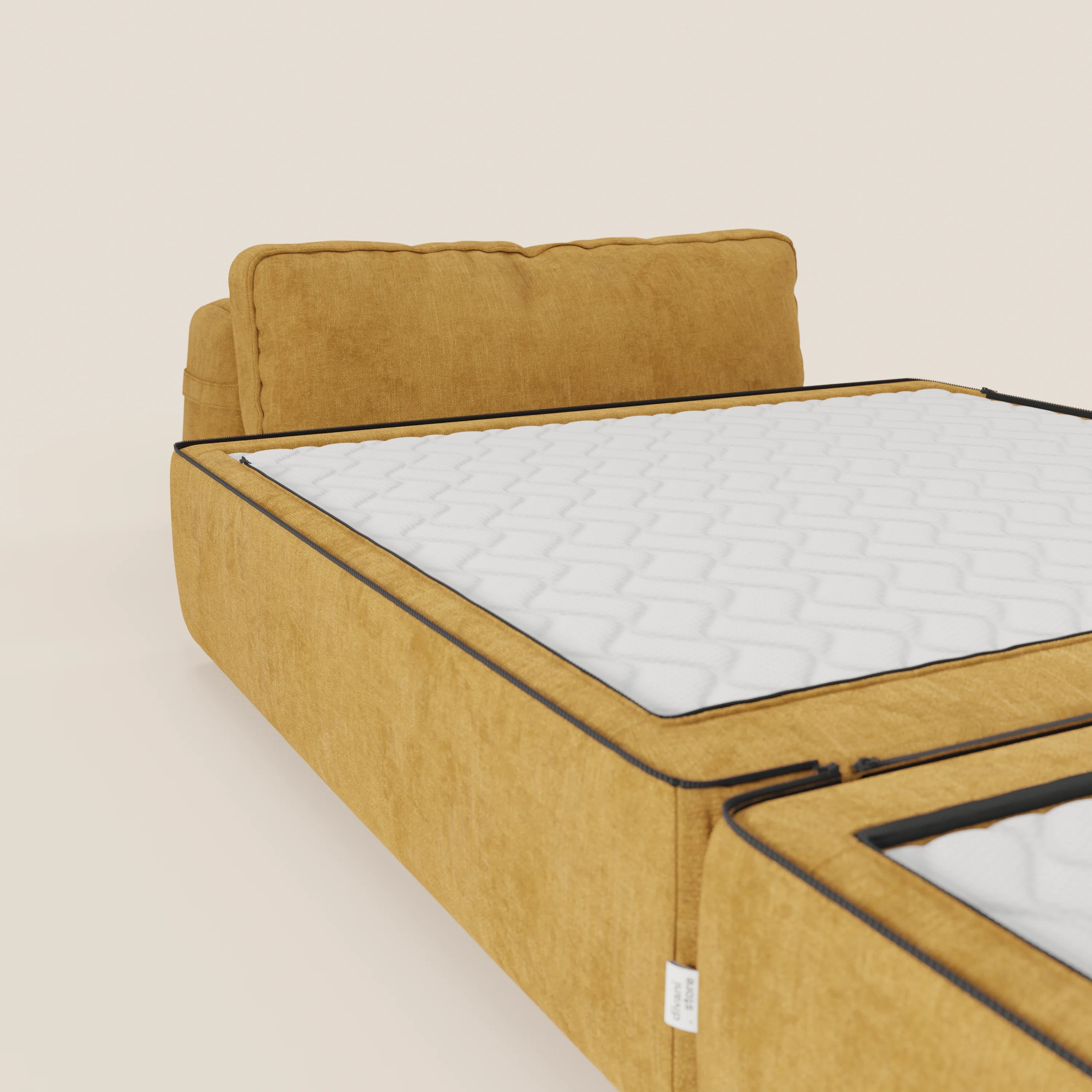Rift poltrona letto con materasso alto 22 cm e memory foam - schienale mobile e tessuto smacchiabile T31 - divani.store