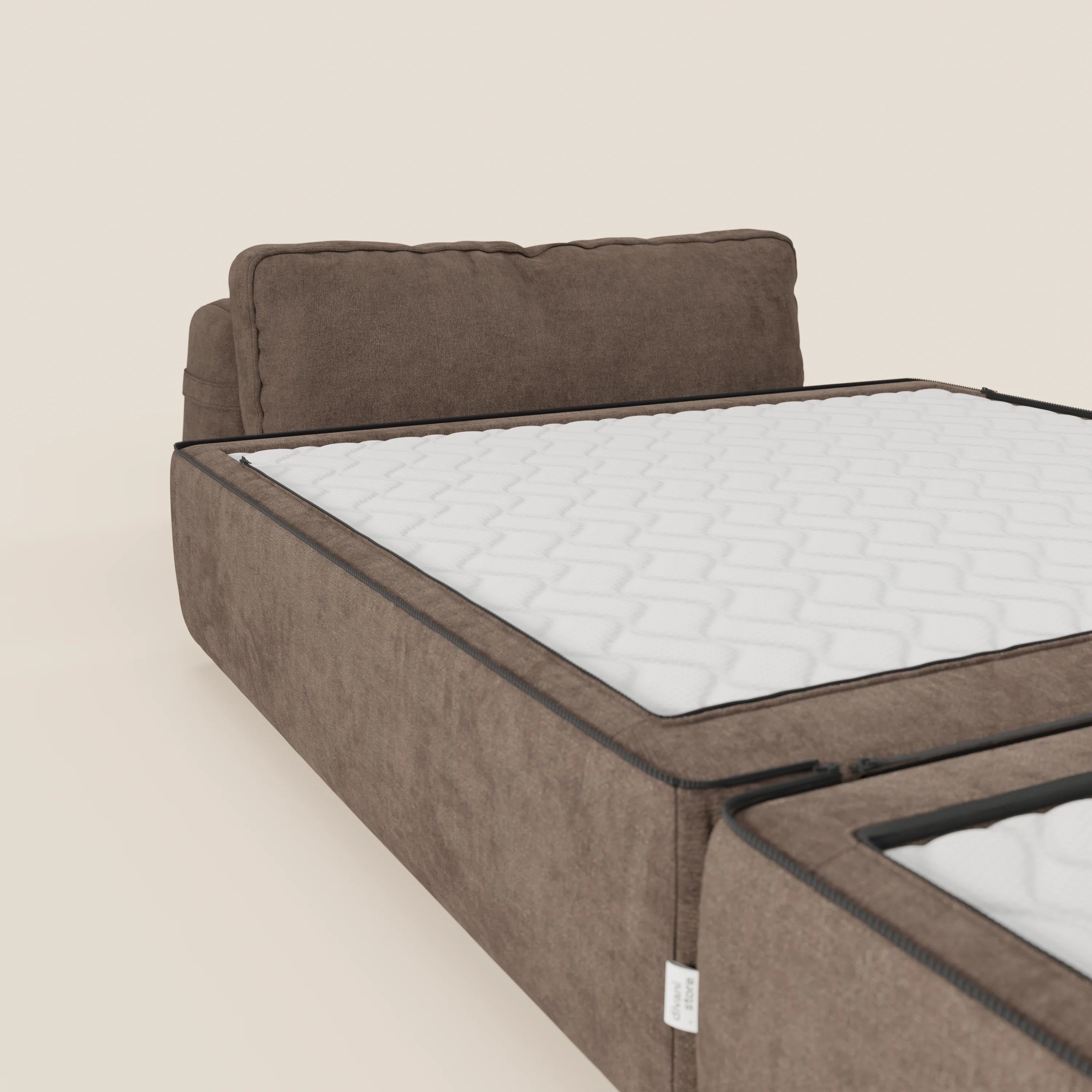Rift poltrona letto con materasso alto 22 cm e memory foam - schienale mobile e tessuto smacchiabile T31 - divani.store