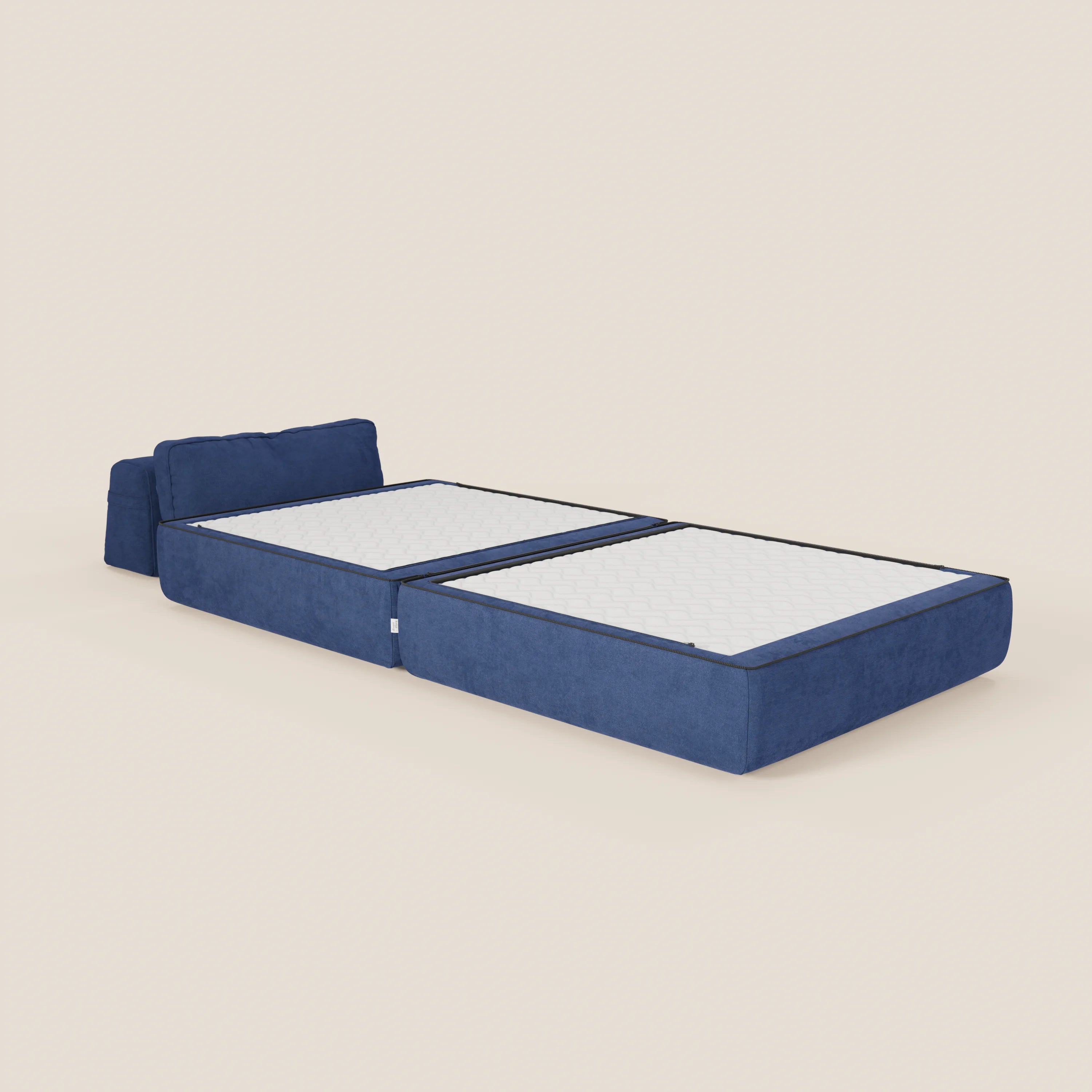 Rift poltrona letto con materasso alto 22 cm e memory foam - schienale mobile e tessuto smacchiabile T31 - divani.store