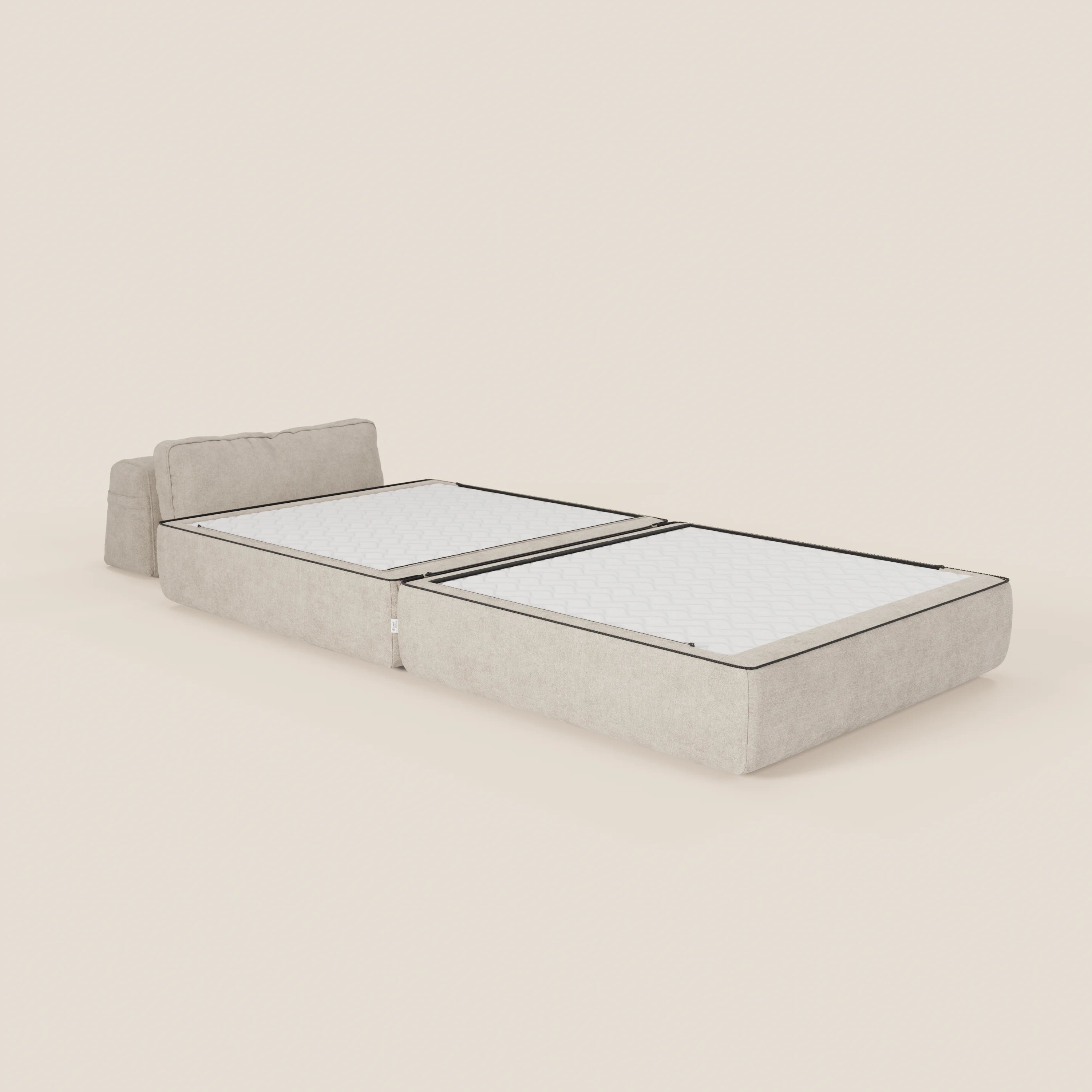 Rift poltrona letto con materasso alto 22 cm e memory foam - schienale mobile e tessuto smacchiabile T31 - divani.store