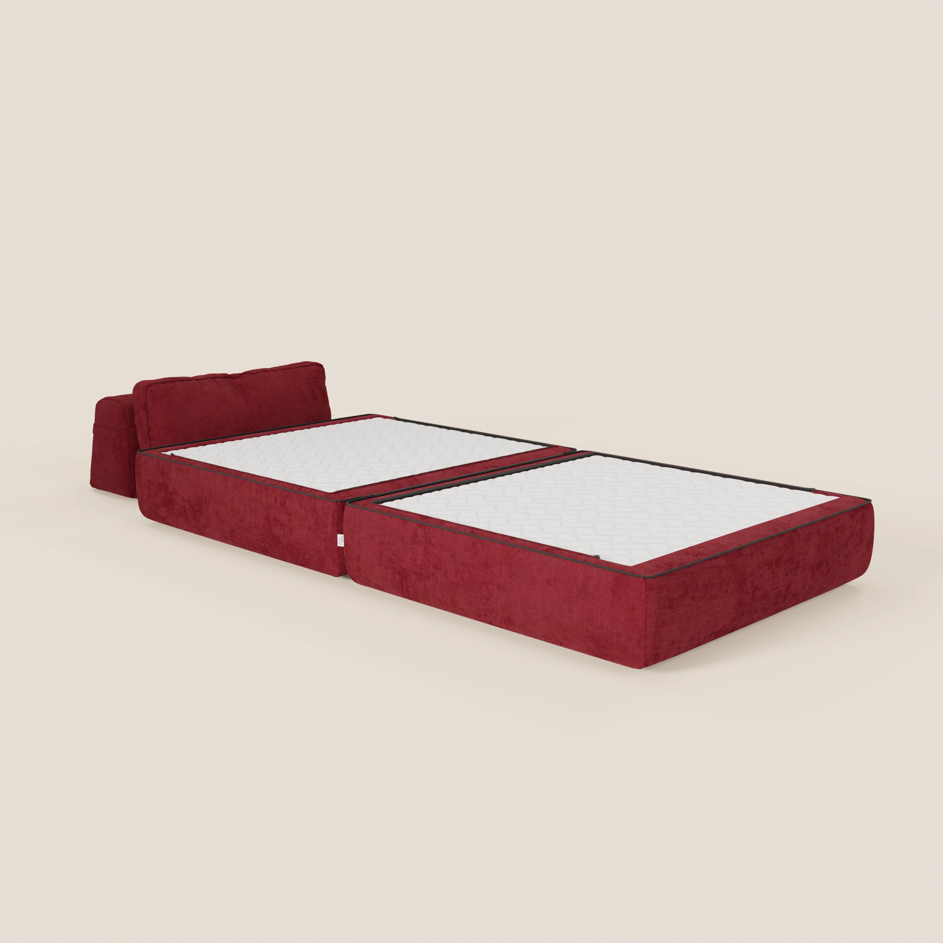 Rift poltrona letto con materasso alto 22 cm e memory foam - schienale mobile e tessuto smacchiabile T31 - divani.store