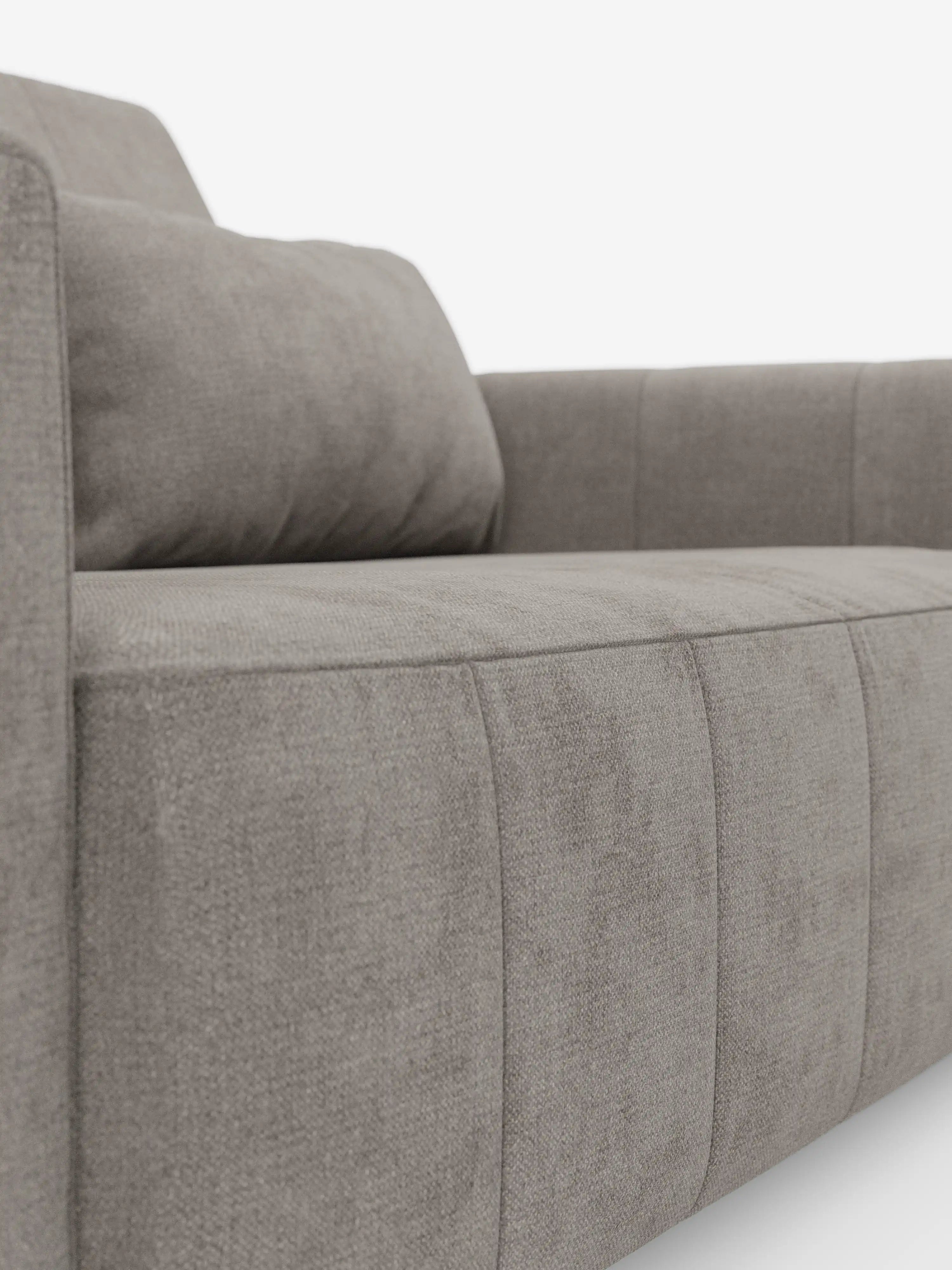 Doric divano 3 posti con sedute allungabili tramite relax elettrico - poggiatesta reclinabile in tessuto smacchiabile T23