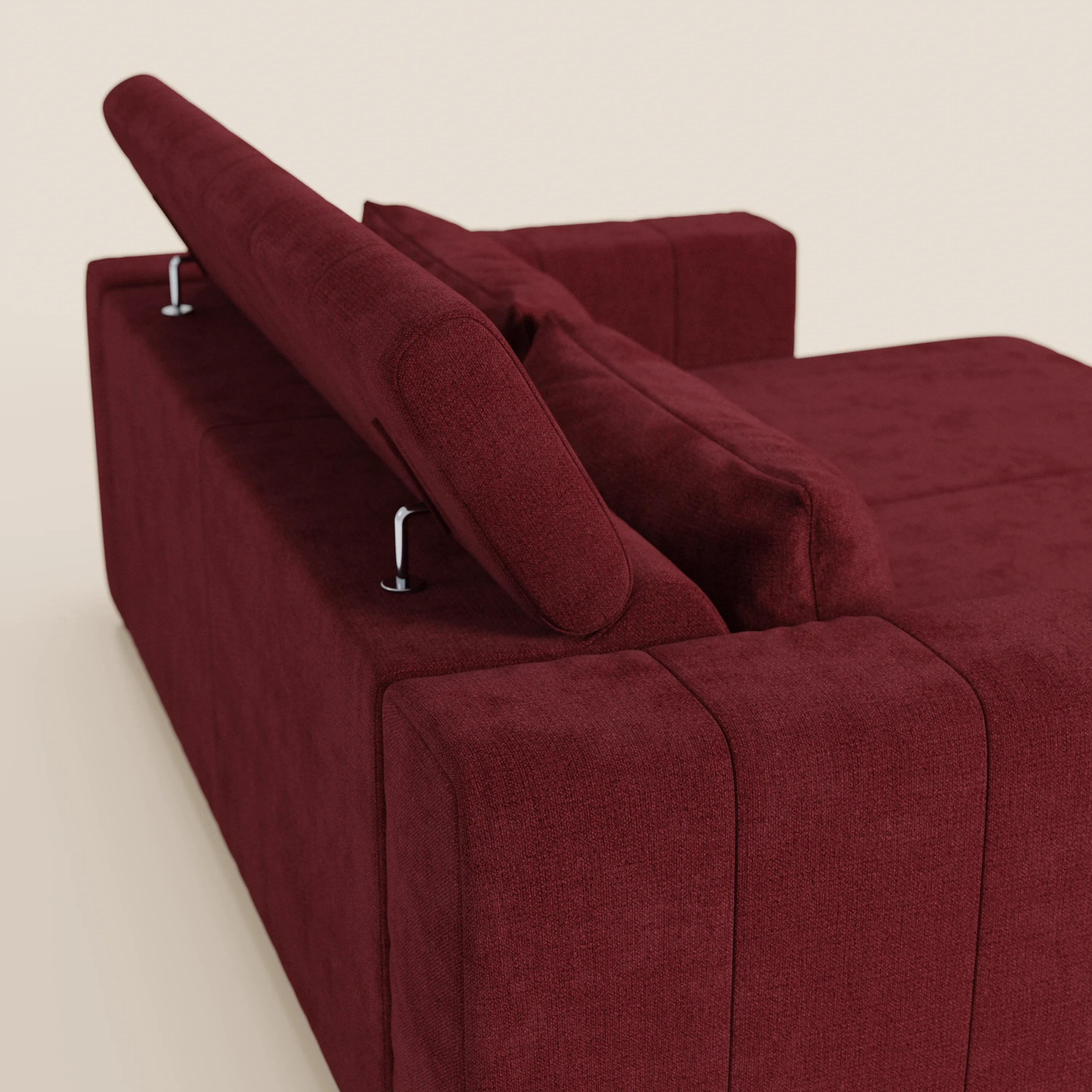 Doric divano 3 posti con sedute allungabili tramite relax elettrico - poggiatesta reclinabile in tessuto smacchiabile T23 - divani.store