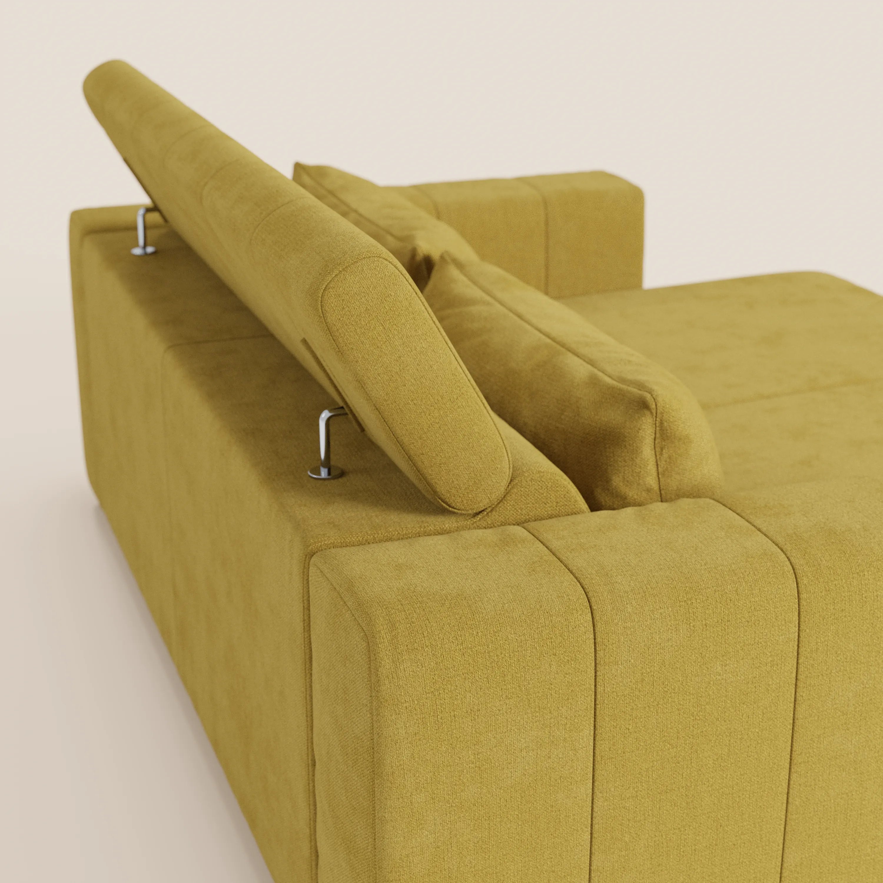 Doric divano 3 posti con sedute allungabili tramite relax elettrico - poggiatesta reclinabile in tessuto smacchiabile T23 - divani.store