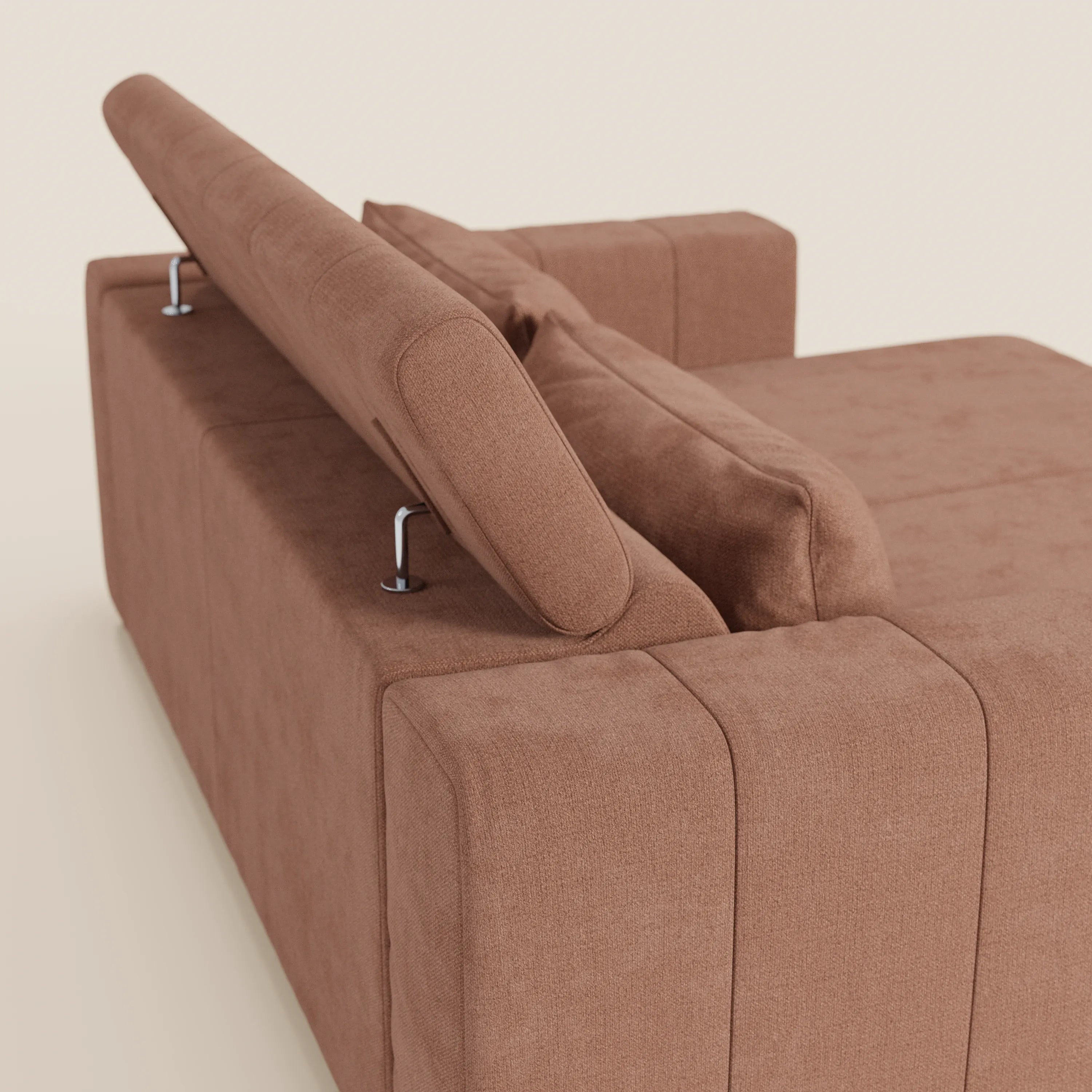 Doric divano 3 posti con sedute allungabili tramite relax elettrico - poggiatesta reclinabile in tessuto smacchiabile T23 - divani.store