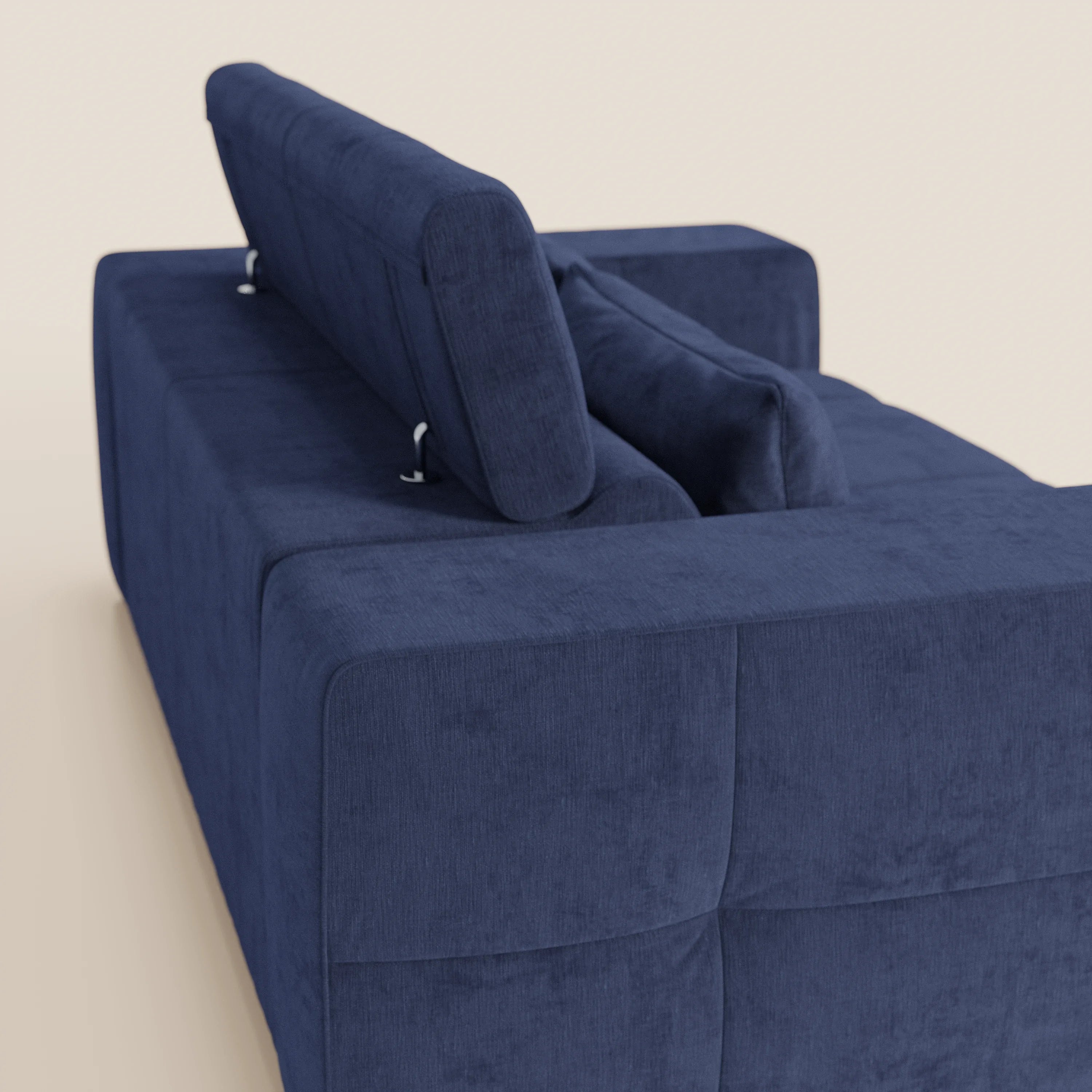 Monarch Divano con Relax Elettrico per allungamento sedute e Poggiatesta Reclinabile in tessuto morbido smacchiabile T31 - divani.store