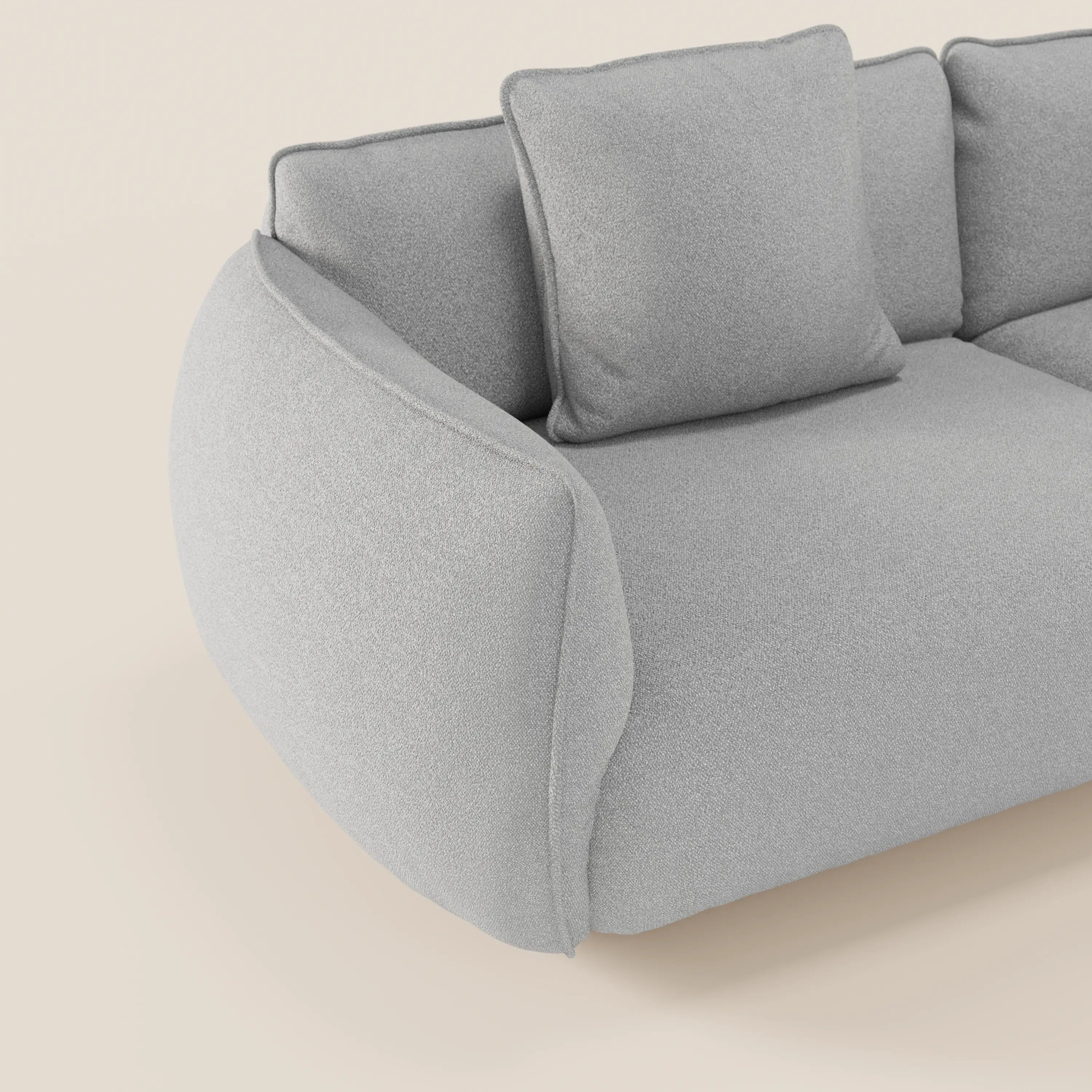 Nimbus divano lineare modulare a 3 sedute componibile in morbido tessuto T33 - divani.store
