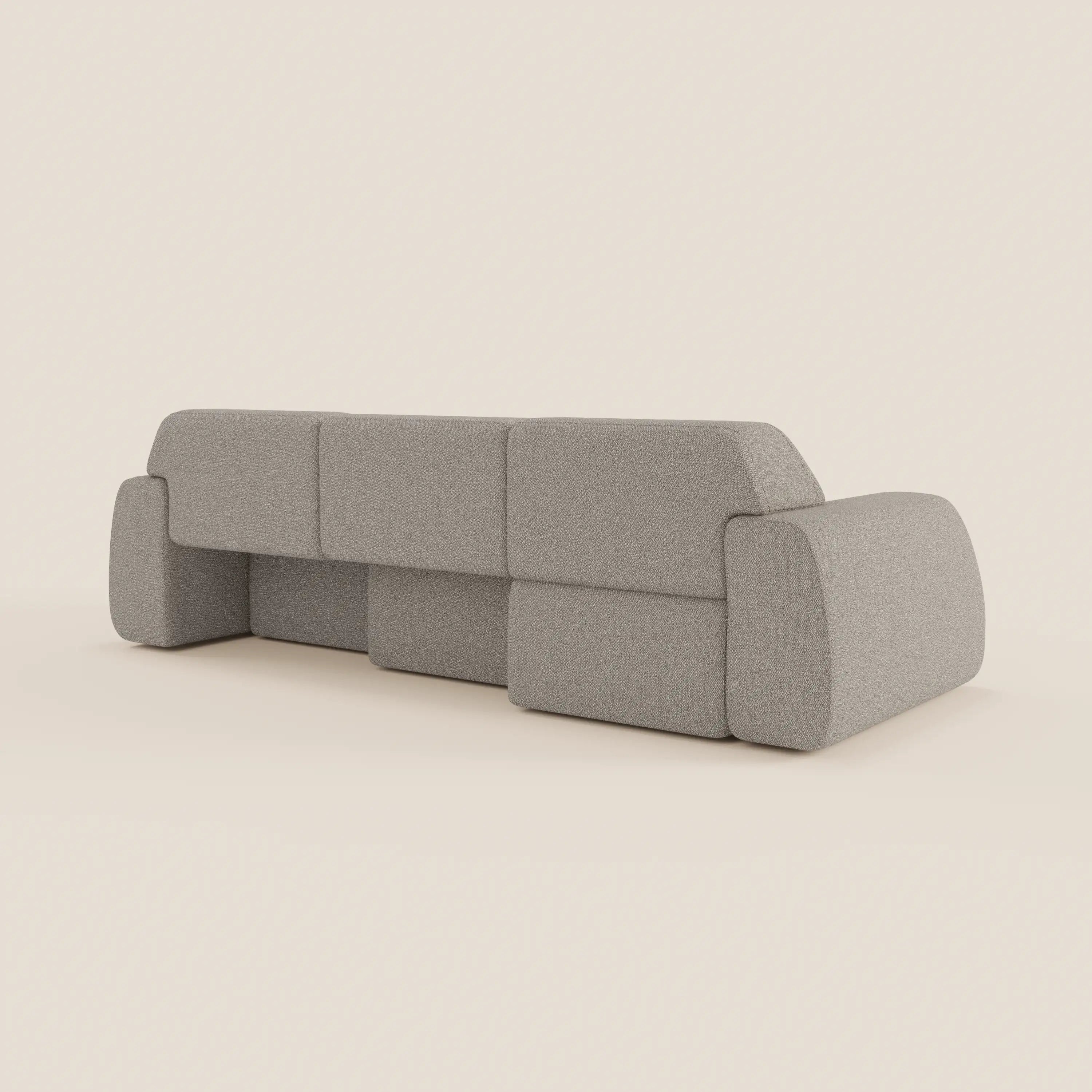 Orbit divano con 3 sedute scorrevoli e allungabili in tessuto effetto cotone smacchiabile T33 - divani.store