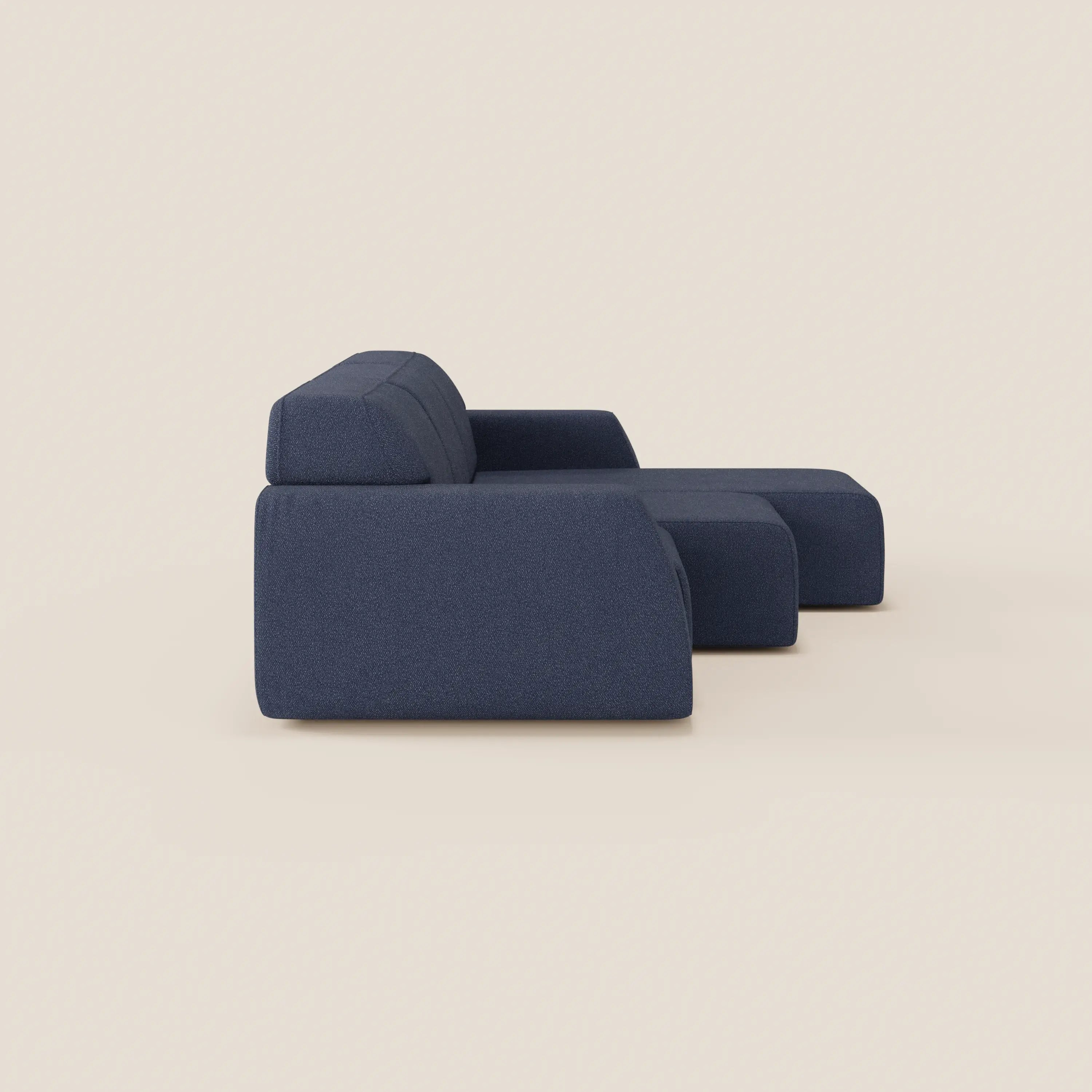 Orbit Divano angolare con penisola reversibile e tutte le sedute allungabili in tessuto smacchiabile effetto cotone T33 - divani.store