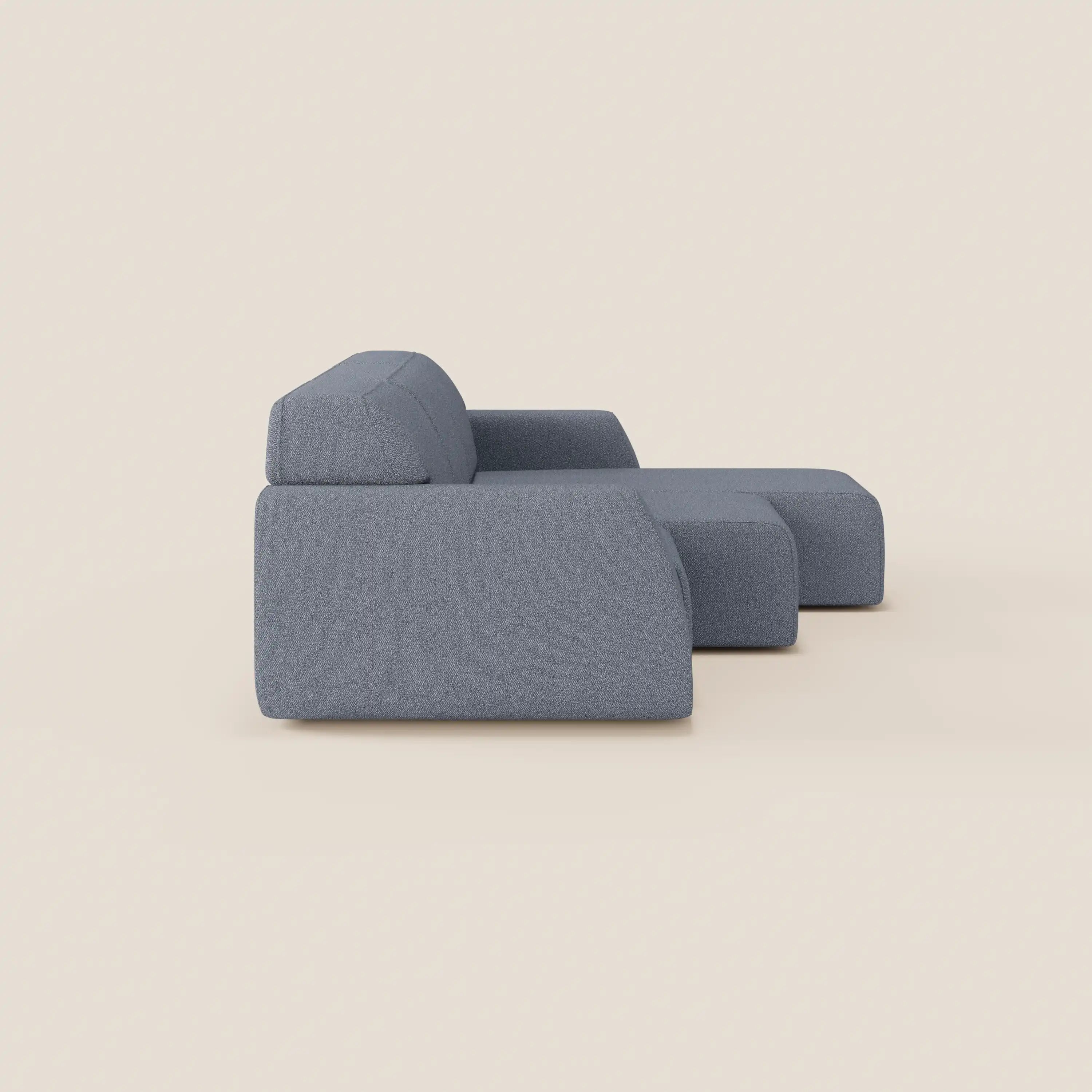 Orbit Divano angolare con penisola reversibile e tutte le sedute allungabili in tessuto smacchiabile effetto cotone T33 - divani.store