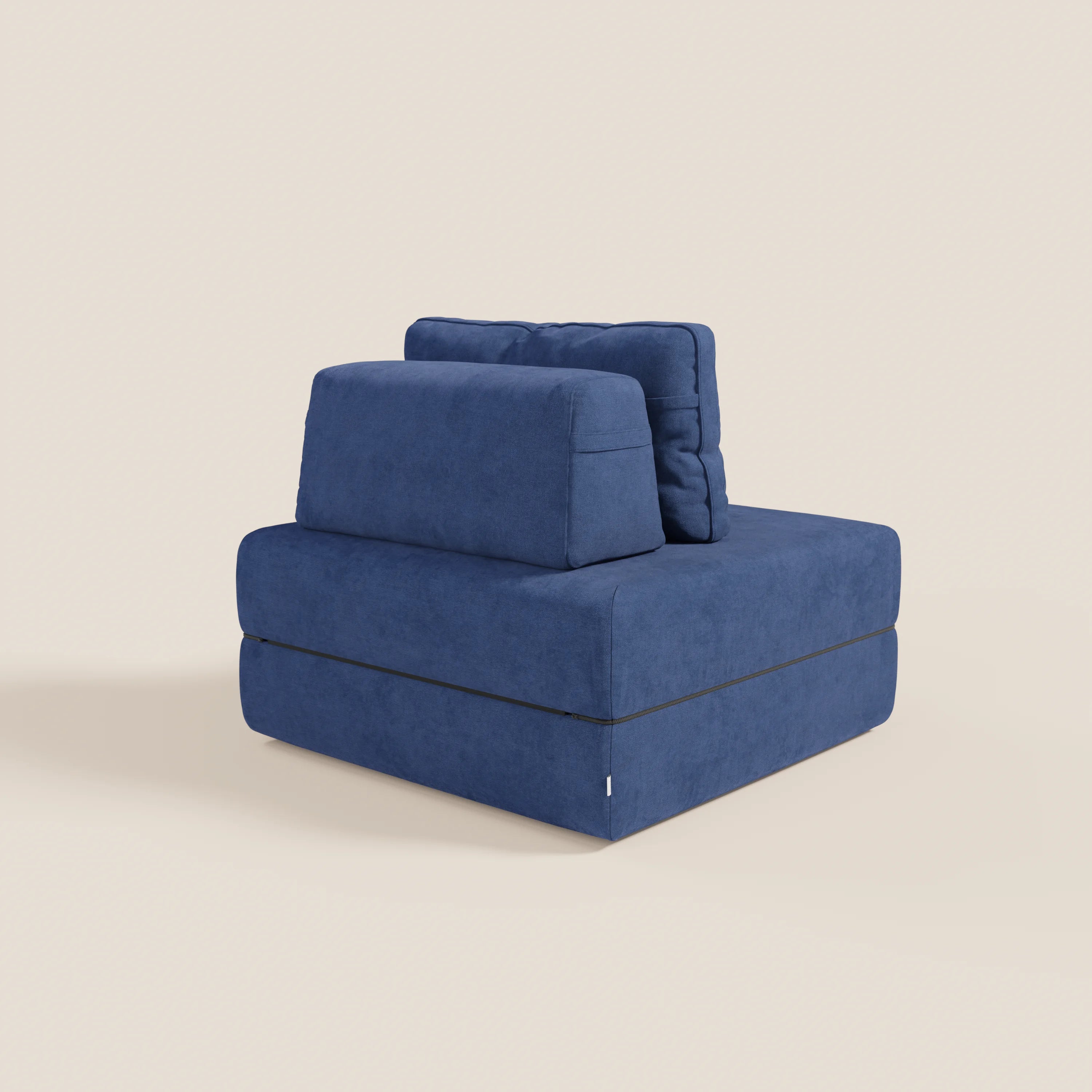 Rift poltrona letto con materasso alto 22 cm e memory foam - schienale mobile e tessuto smacchiabile T31 - divani.store