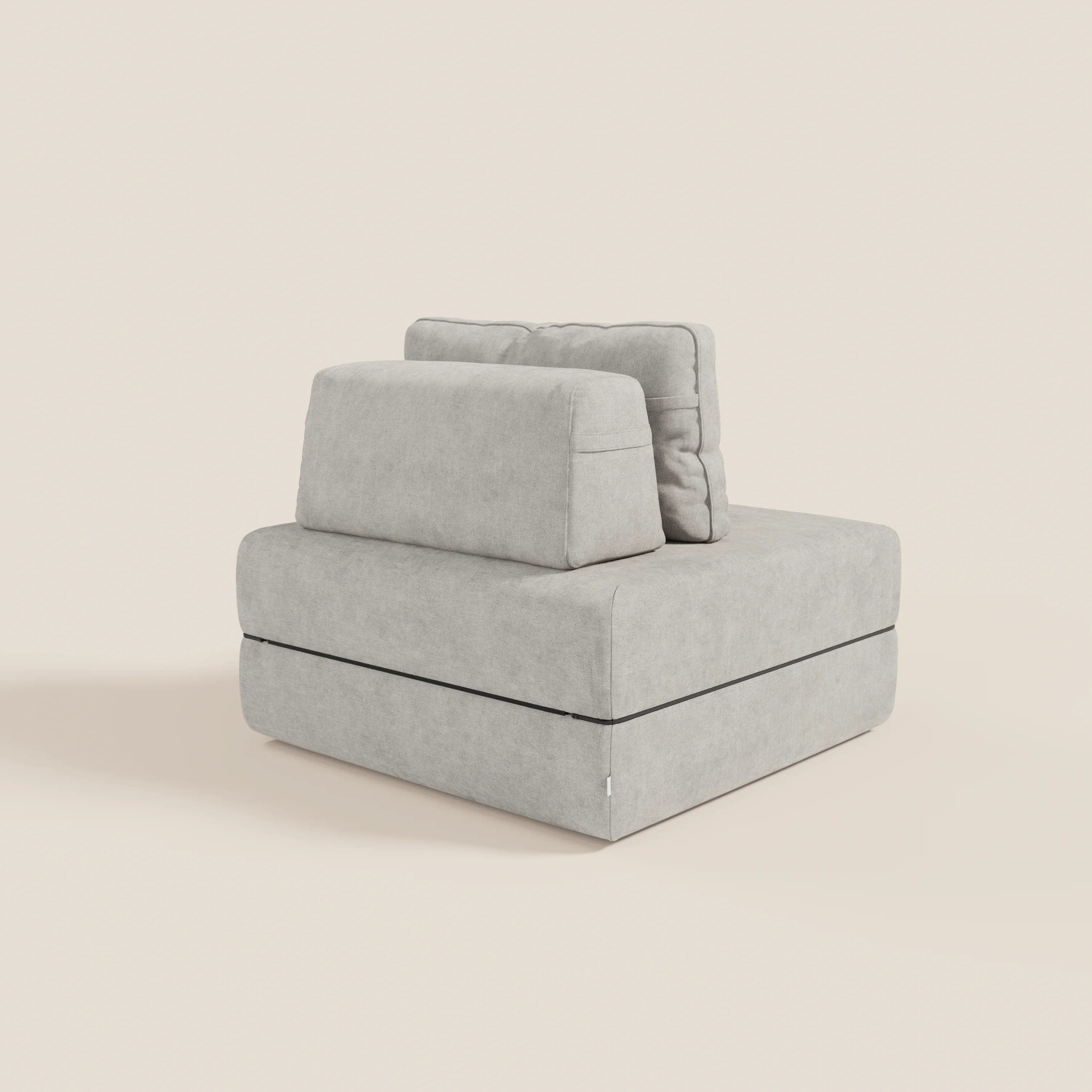Rift poltrona letto con materasso alto 22 cm e memory foam - schienale mobile e tessuto smacchiabile T31 - divani.store
