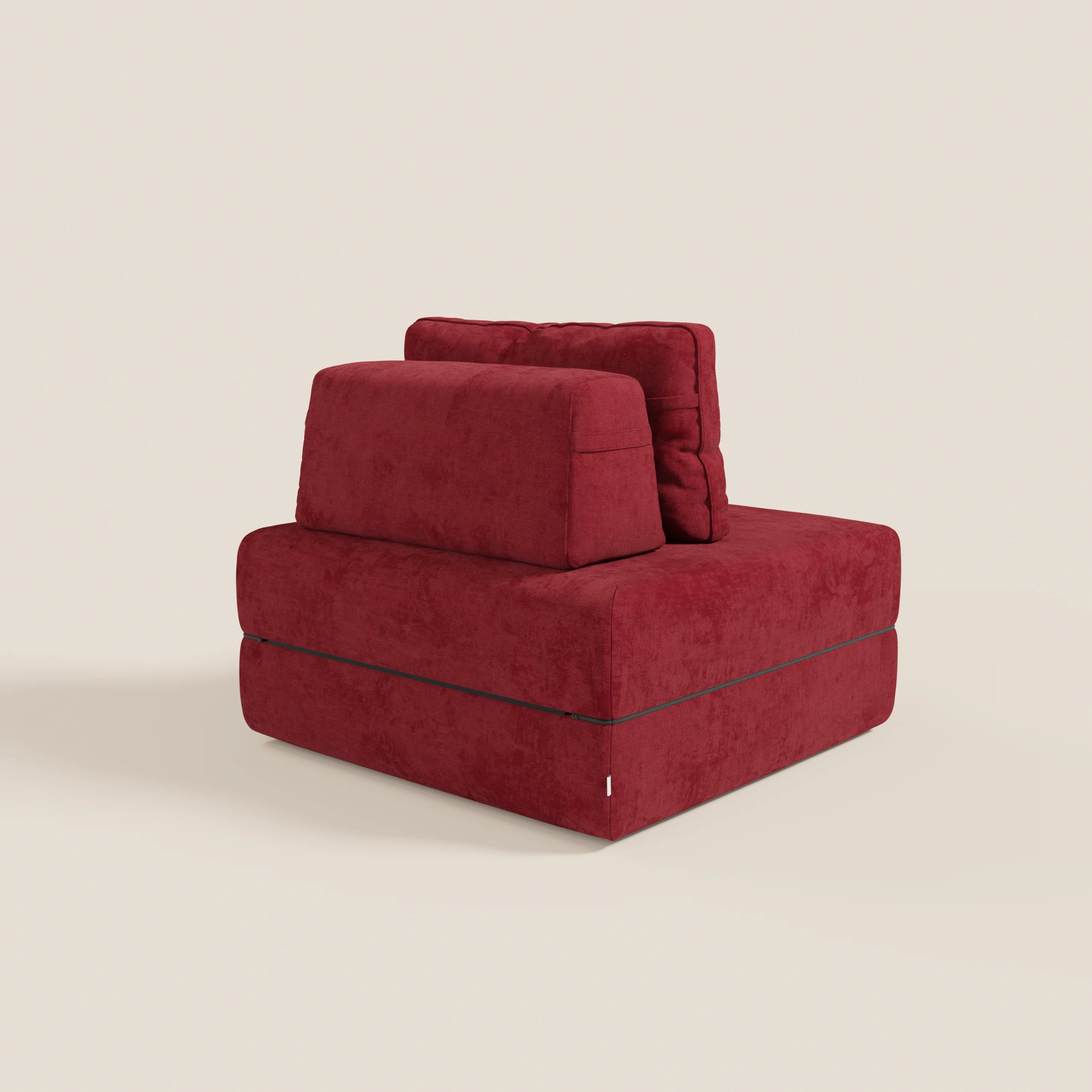 Rift poltrona letto con materasso alto 22 cm e memory foam - schienale mobile e tessuto smacchiabile T31 - divani.store