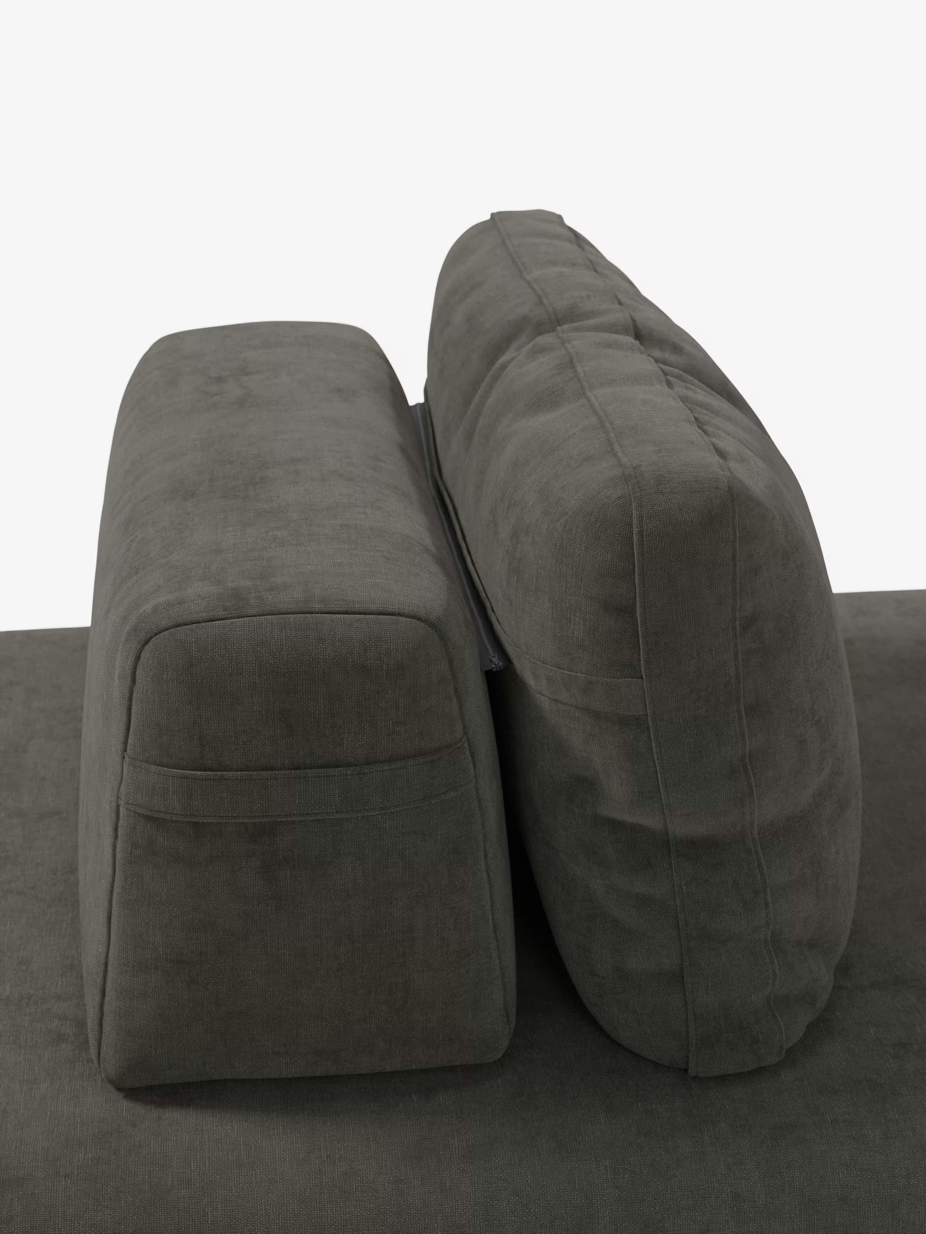 Rift divano letto matrimoniale 2 posti e 3 posti con schienali mobili - materasso alto 24 cm e memory foam in tessuto smacchiabile T31