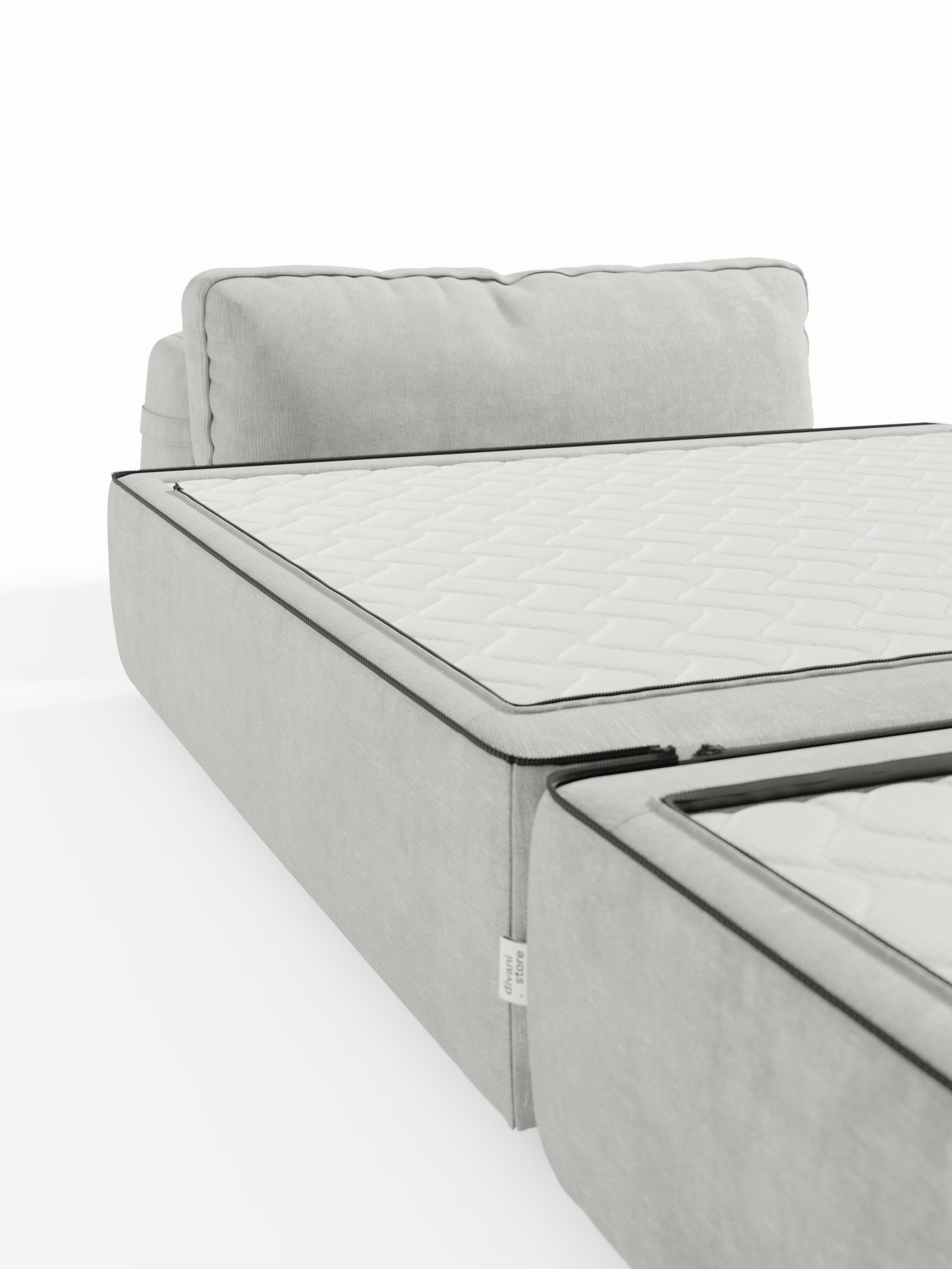 Rift poltrona letto con materasso alto 24 cm e memory foam - schienale mobile e tessuto smacchiabile T31