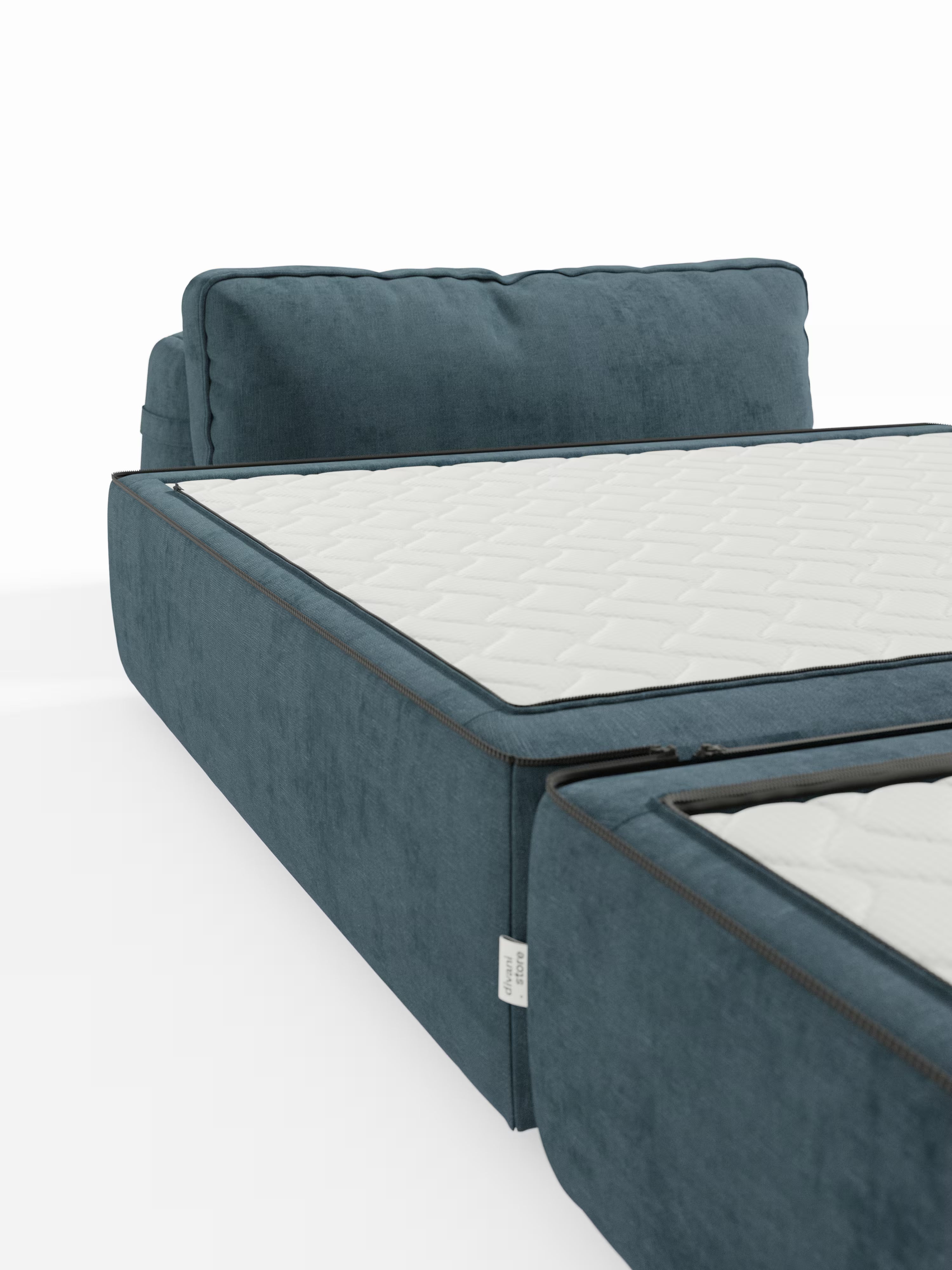 Rift poltrona letto con materasso alto 24 cm e memory foam - schienale mobile e tessuto smacchiabile T31