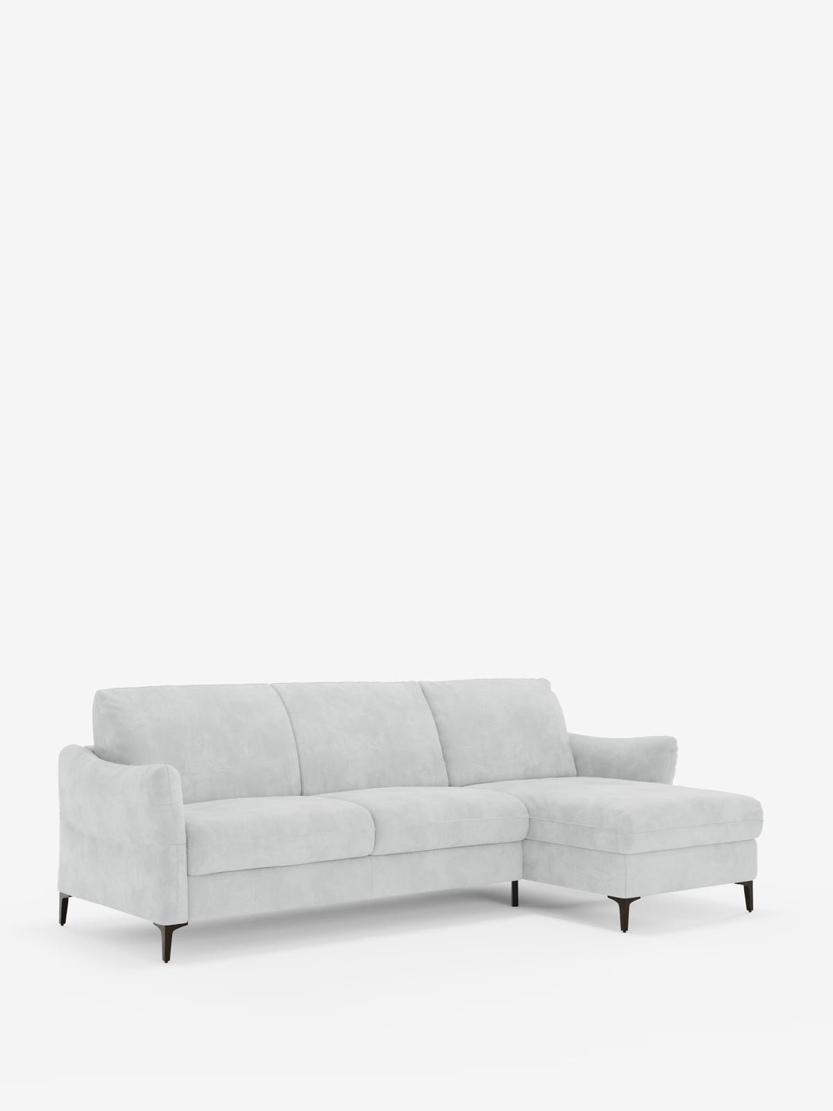 Dalia divano letto con penisola contenitore e materasso alto 18 cm - piedini alti e tessuto smacchiabile T30