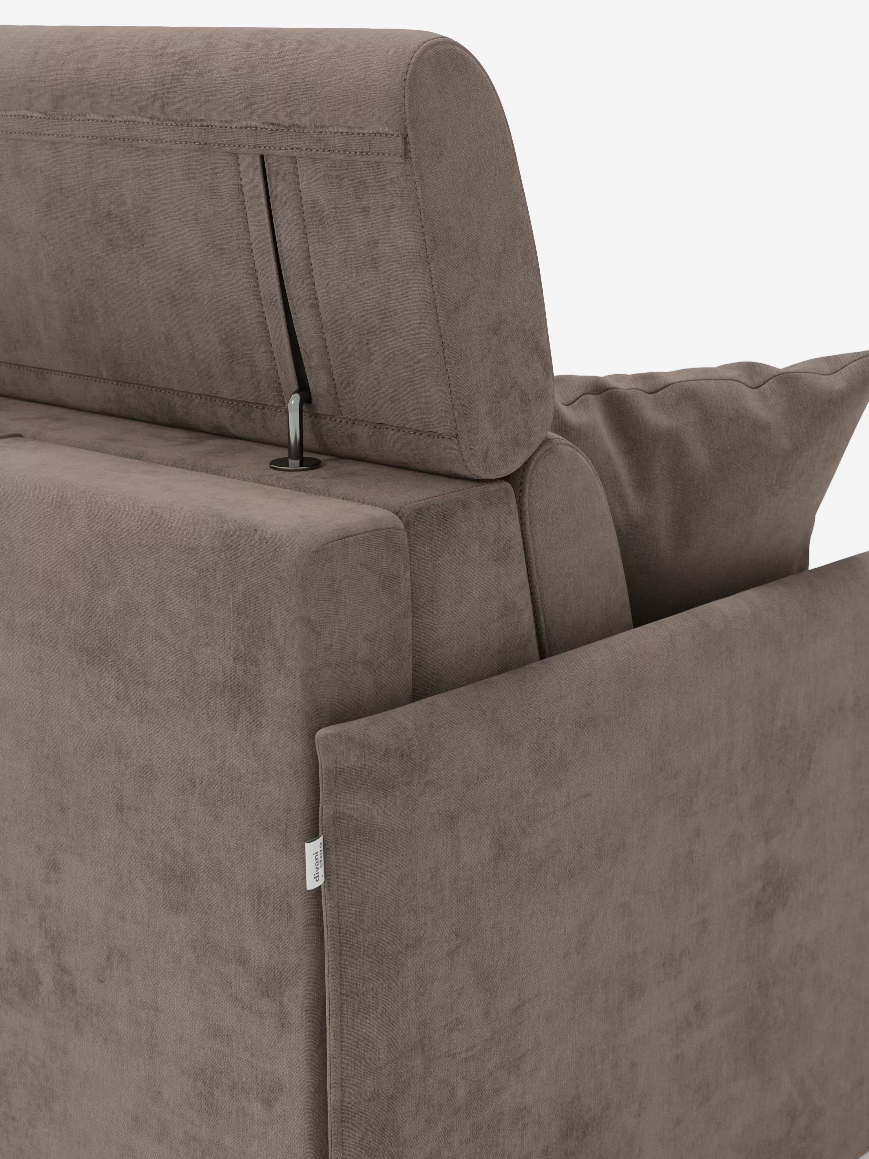 Miryam sofá cama esquinero compacto - reposacabezas reclinables y chaise longue con almacenaje en tejido antimanchas T31