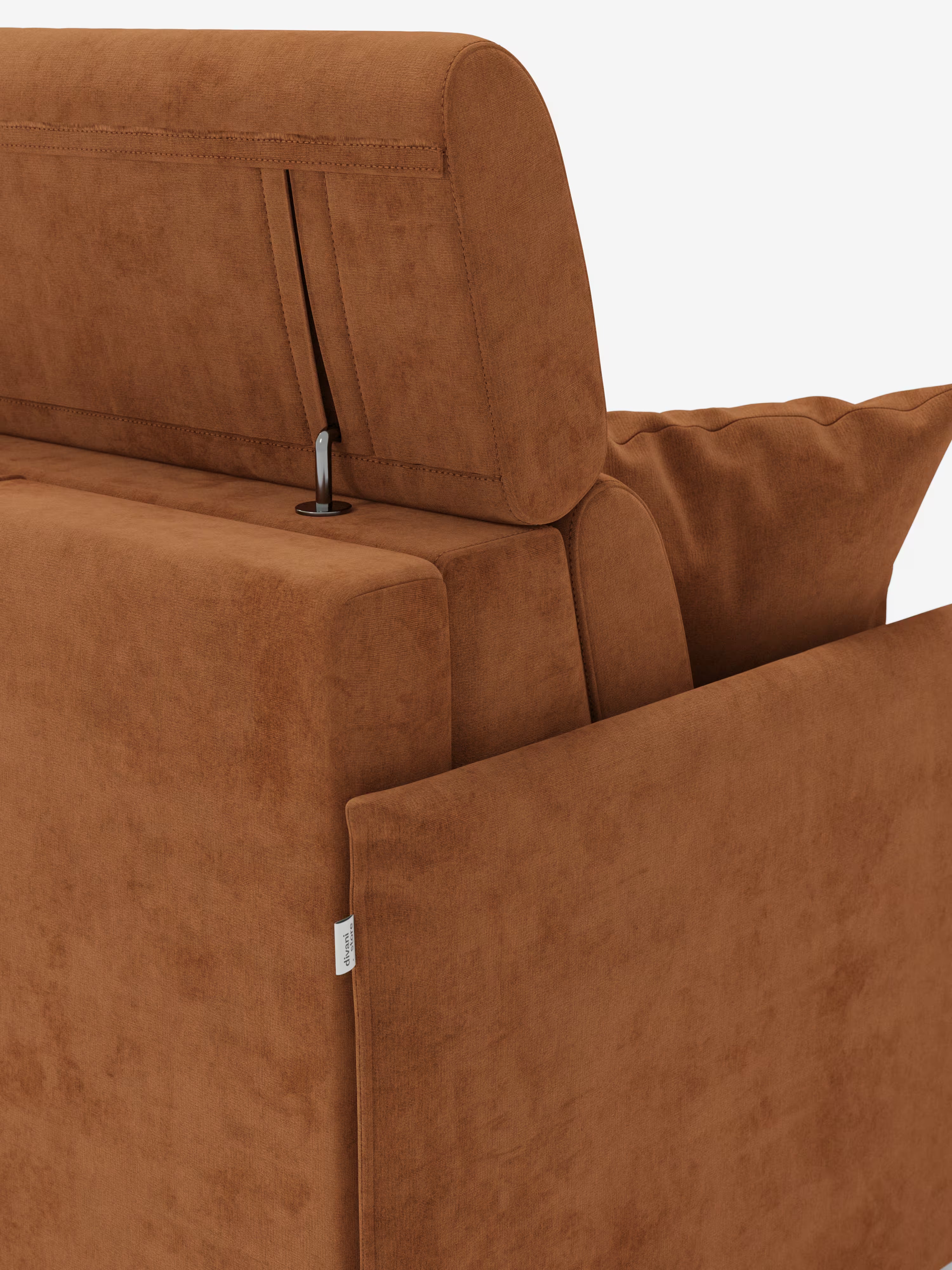 Miryam sofá cama esquinero compacto - reposacabezas reclinables y chaise longue con almacenaje en tejido antimanchas T31