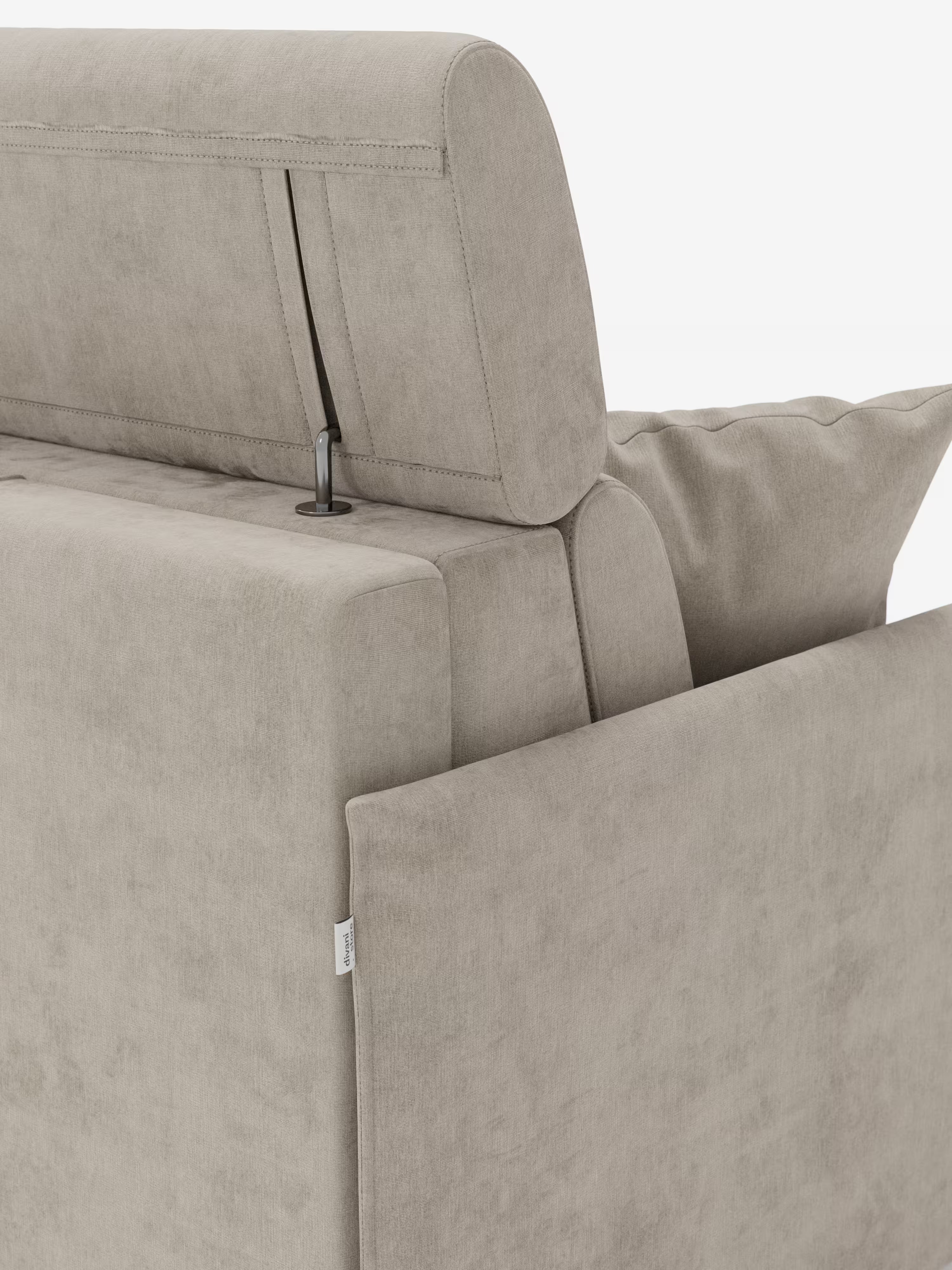 Miryam sofá cama esquinero compacto - reposacabezas reclinables y chaise longue con almacenaje en tejido antimanchas T31