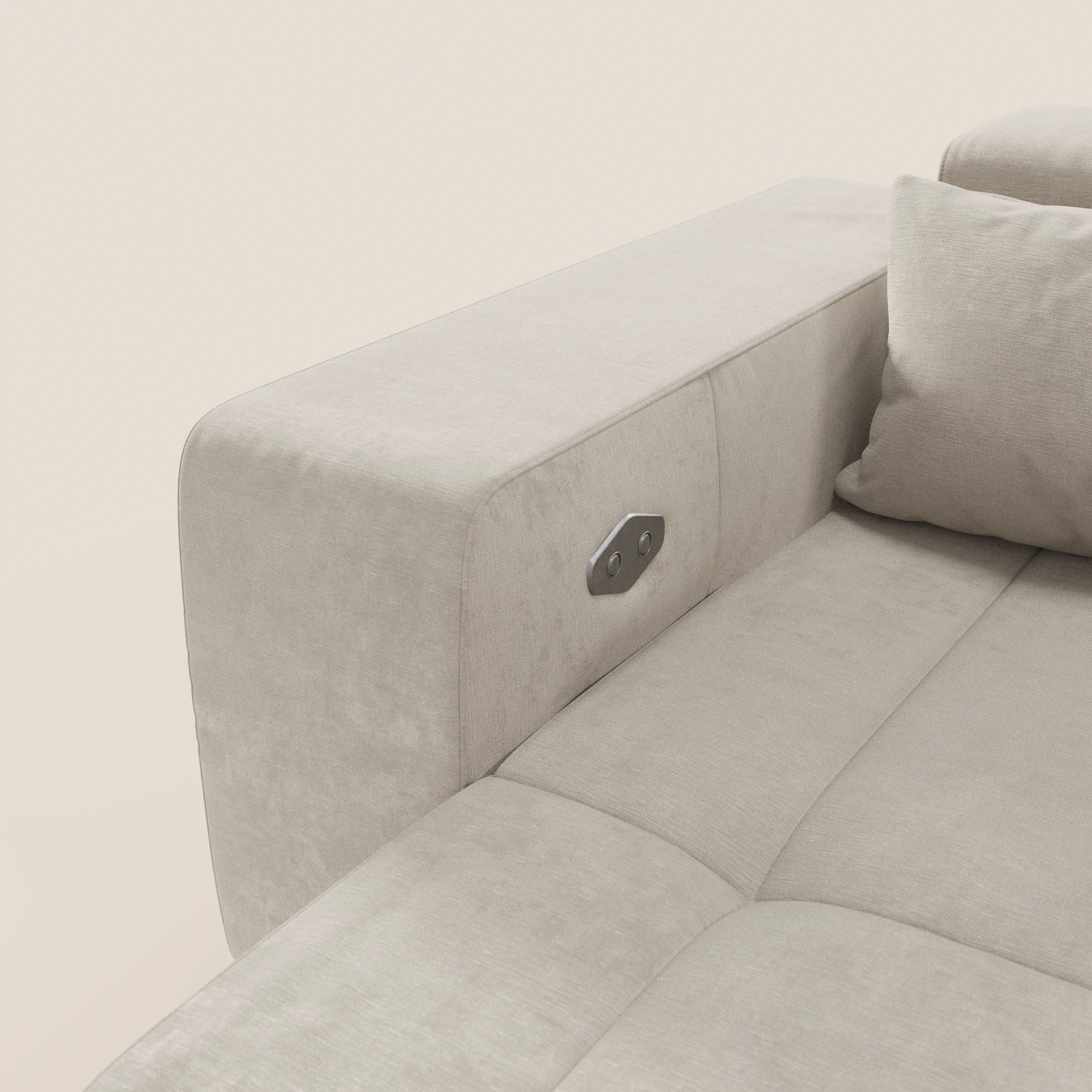 Monarch Divano con Relax Elettrico per allungamento sedute e Poggiatesta Reclinabile in tessuto morbido smacchiabile T31 - divani.store