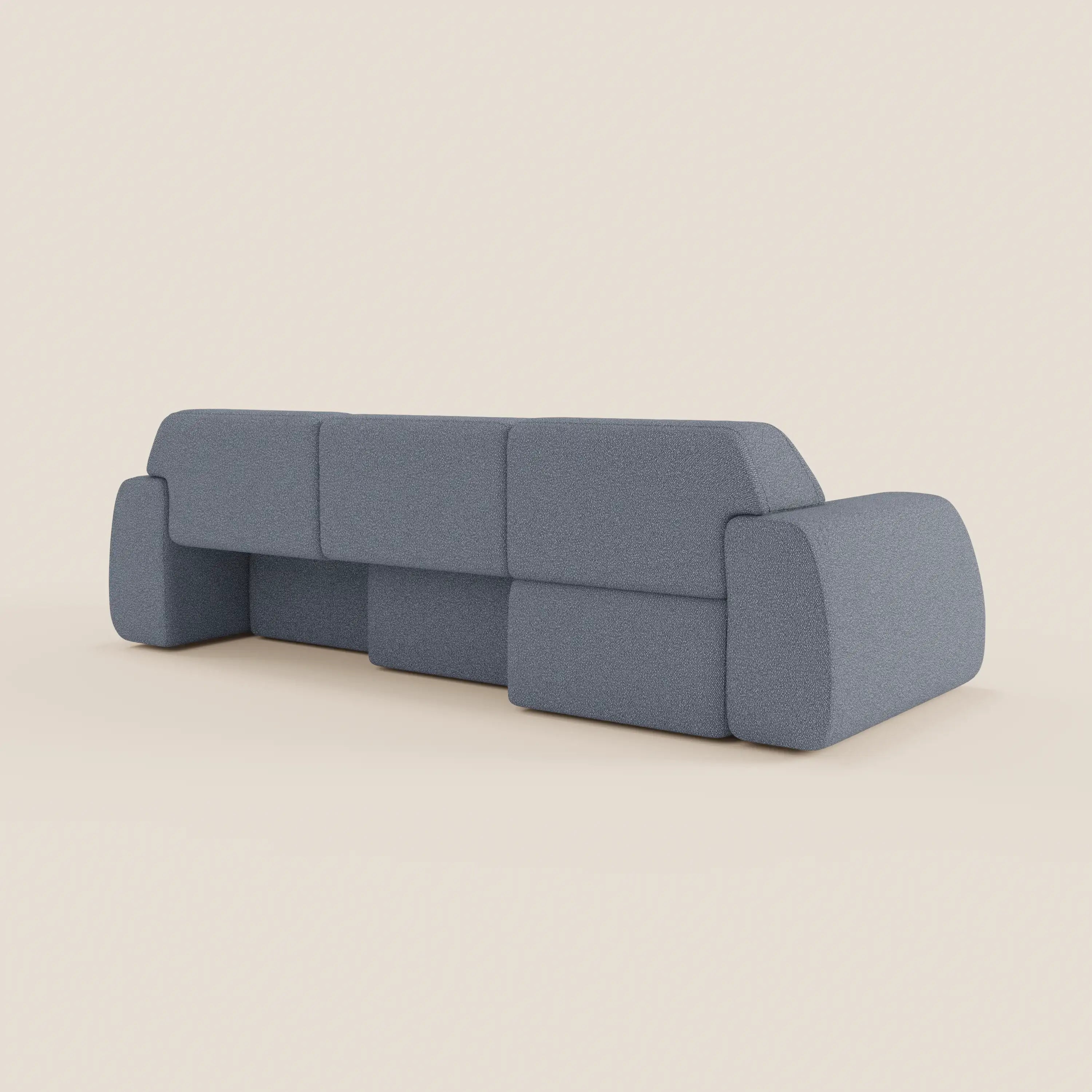 Orbit Divano angolare con penisola reversibile e tutte le sedute allungabili in tessuto smacchiabile effetto cotone T33 - divani.store