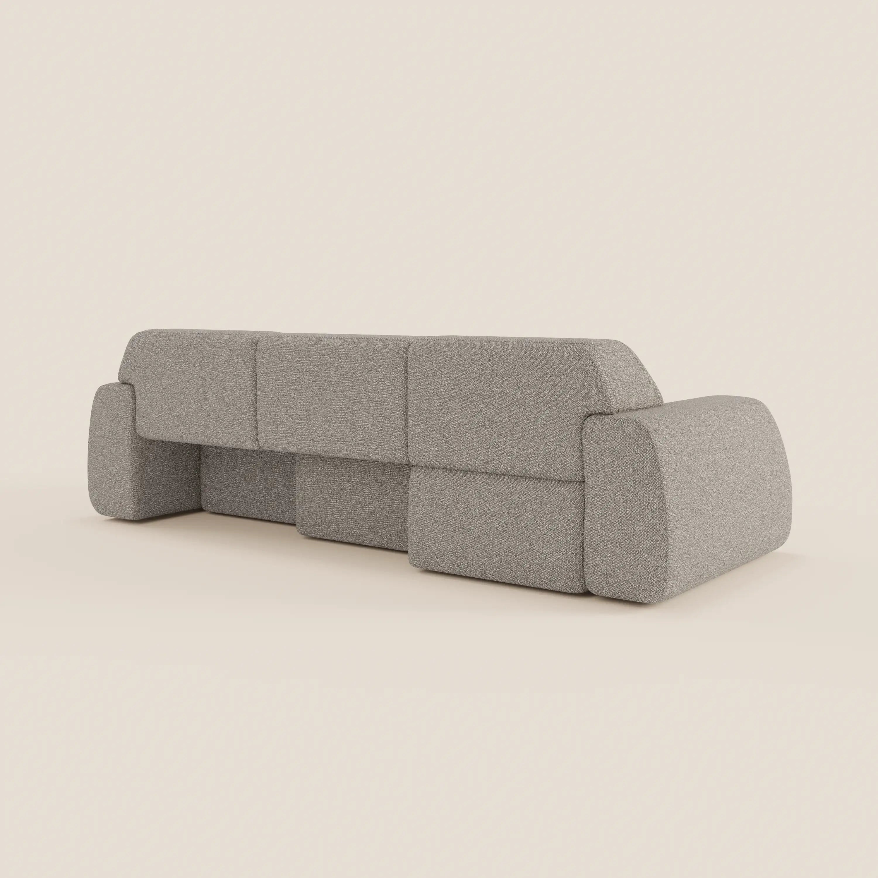 Orbit Divano angolare con penisola reversibile e tutte le sedute allungabili in tessuto smacchiabile effetto cotone T33 - divani.store