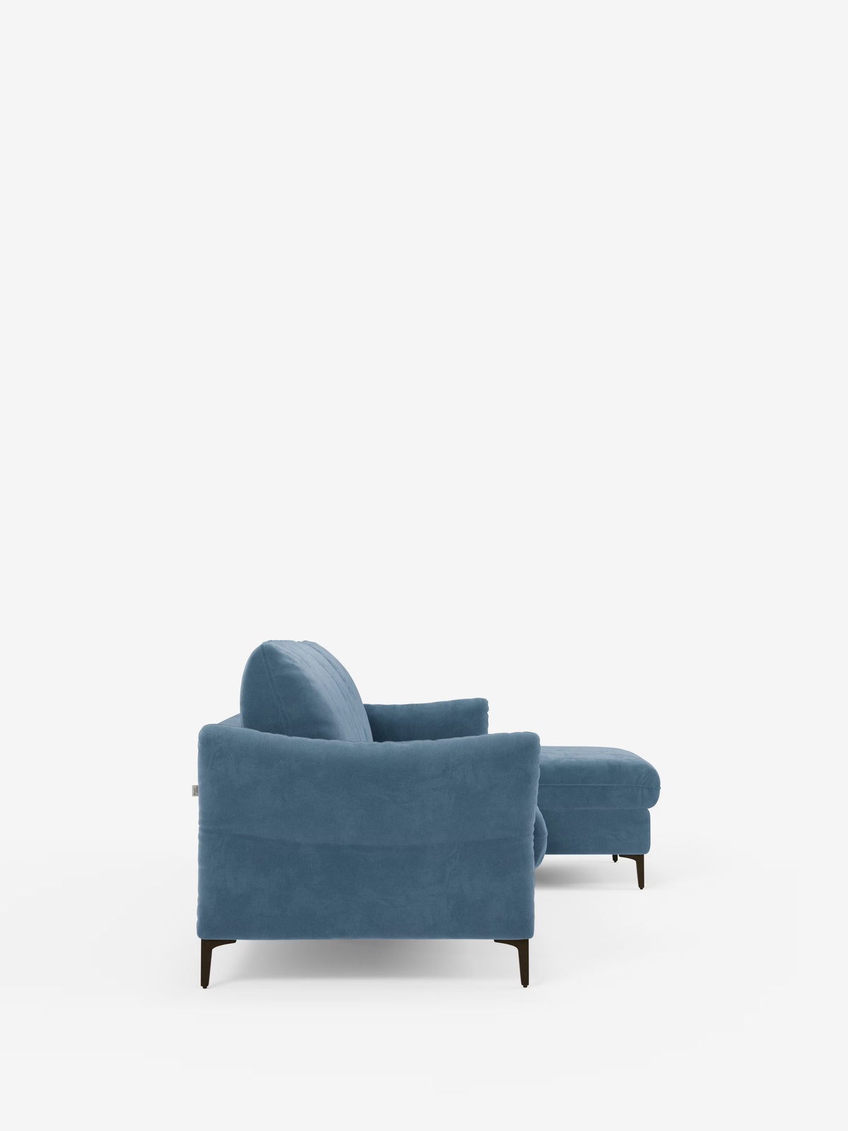 Dalia divano letto con penisola contenitore e materasso alto 18 cm - piedini alti e tessuto smacchiabile T30