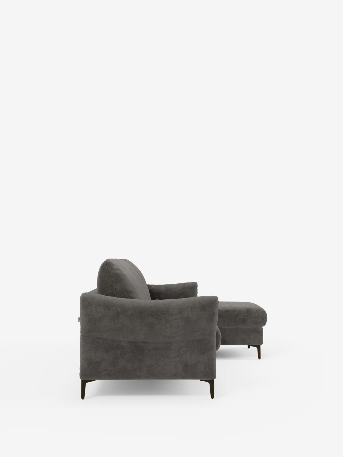 Dalia divano letto con penisola contenitore e materasso alto 18 cm - piedini alti e tessuto smacchiabile T30
