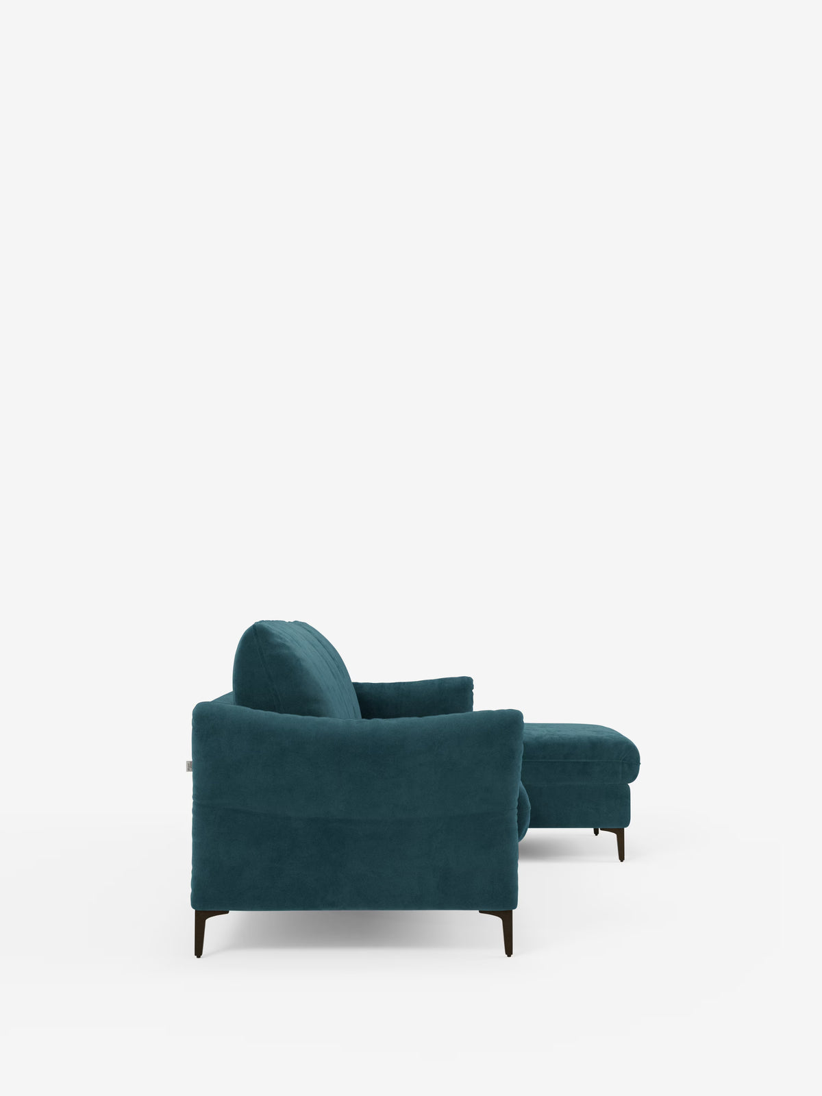 Dalia divano letto con penisola contenitore e materasso alto 18 cm - piedini alti e tessuto smacchiabile T30