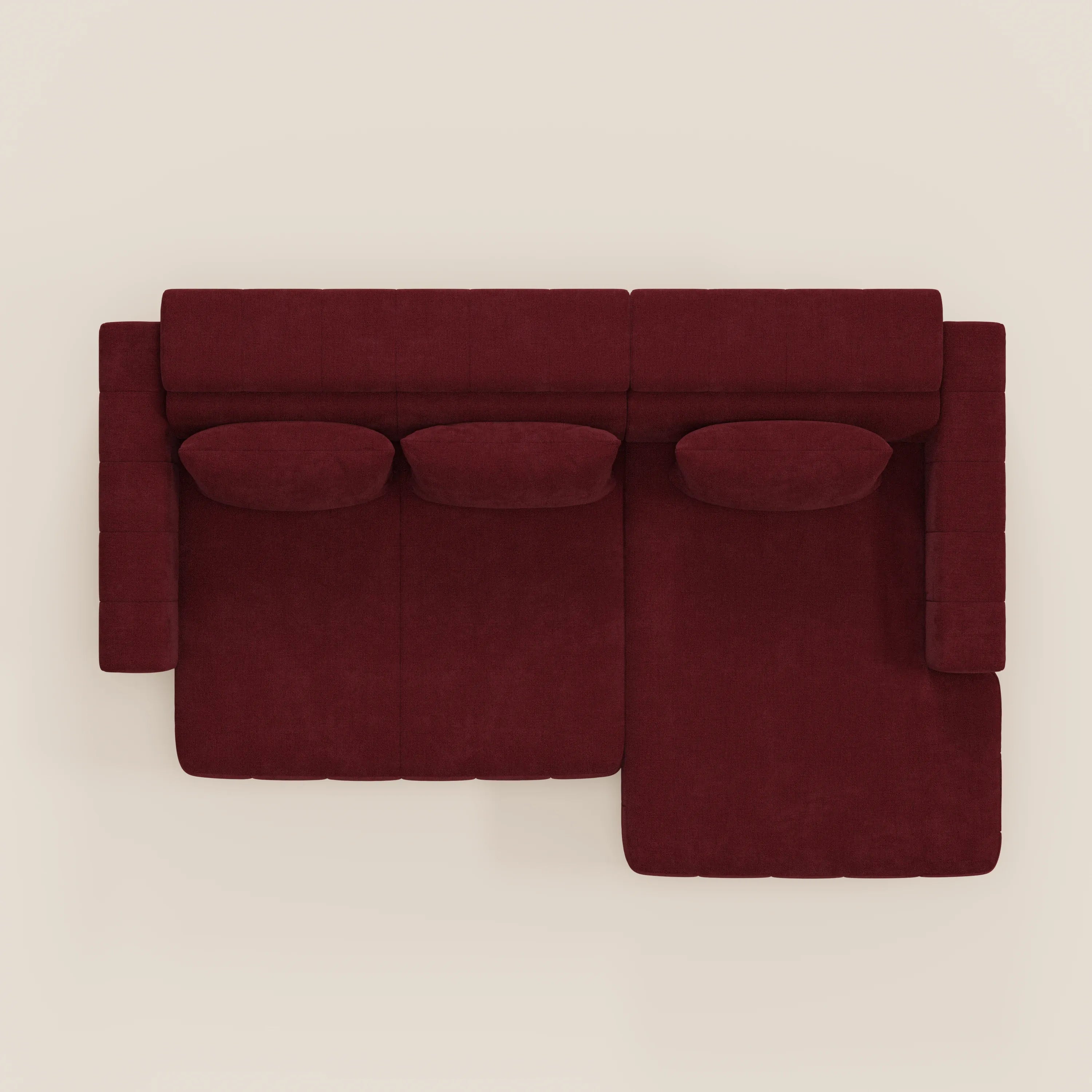 Doric Divano angolare con penisola e sedute allungabili con relax elettrico - poggiatesta reclinabili in tessuto smacchiabile T23 - divani.store