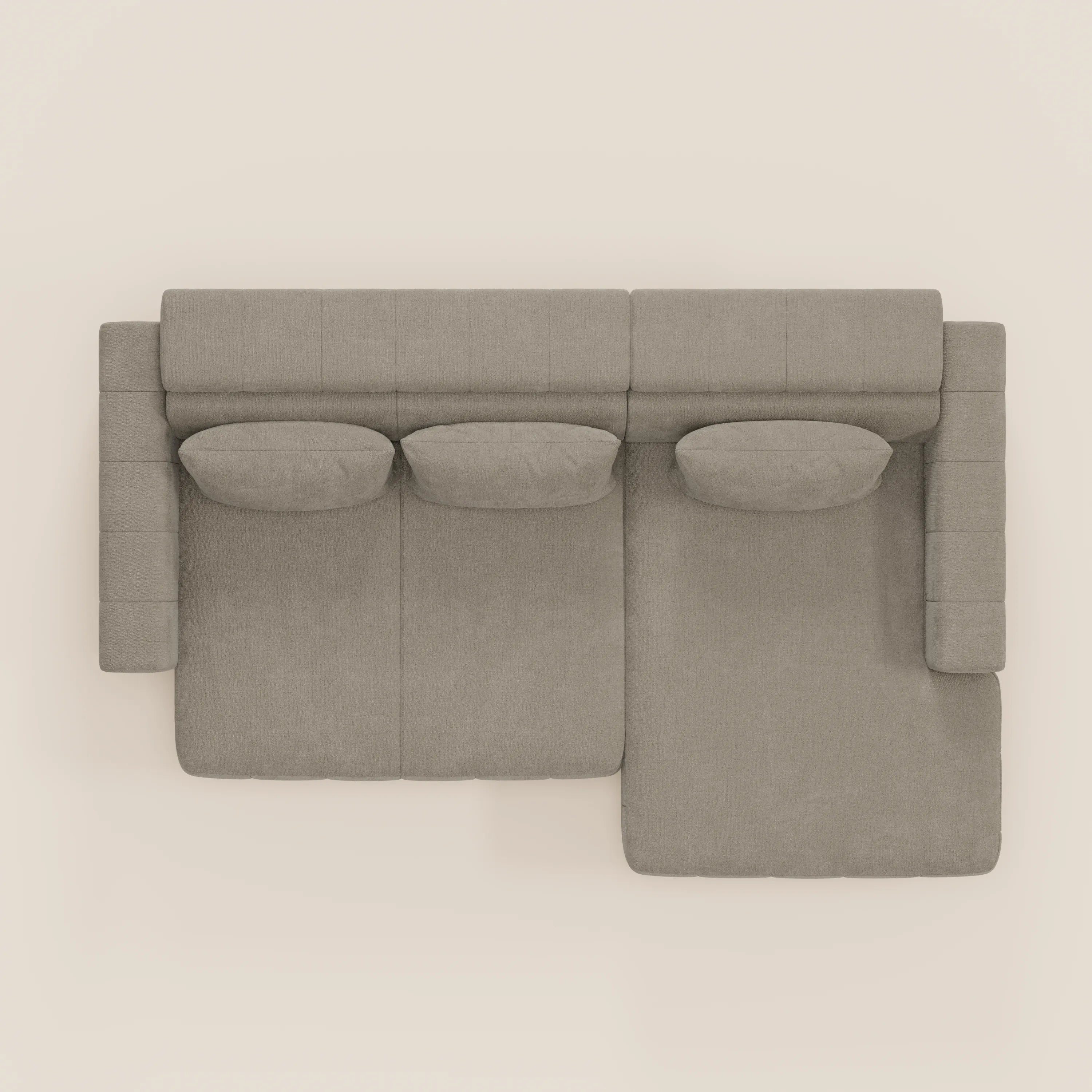 Doric Canapé d’angle avec méridienne et assises extensibles avec relaxation électrique - appuie-têtes inclinables en tissu anti-taches T23