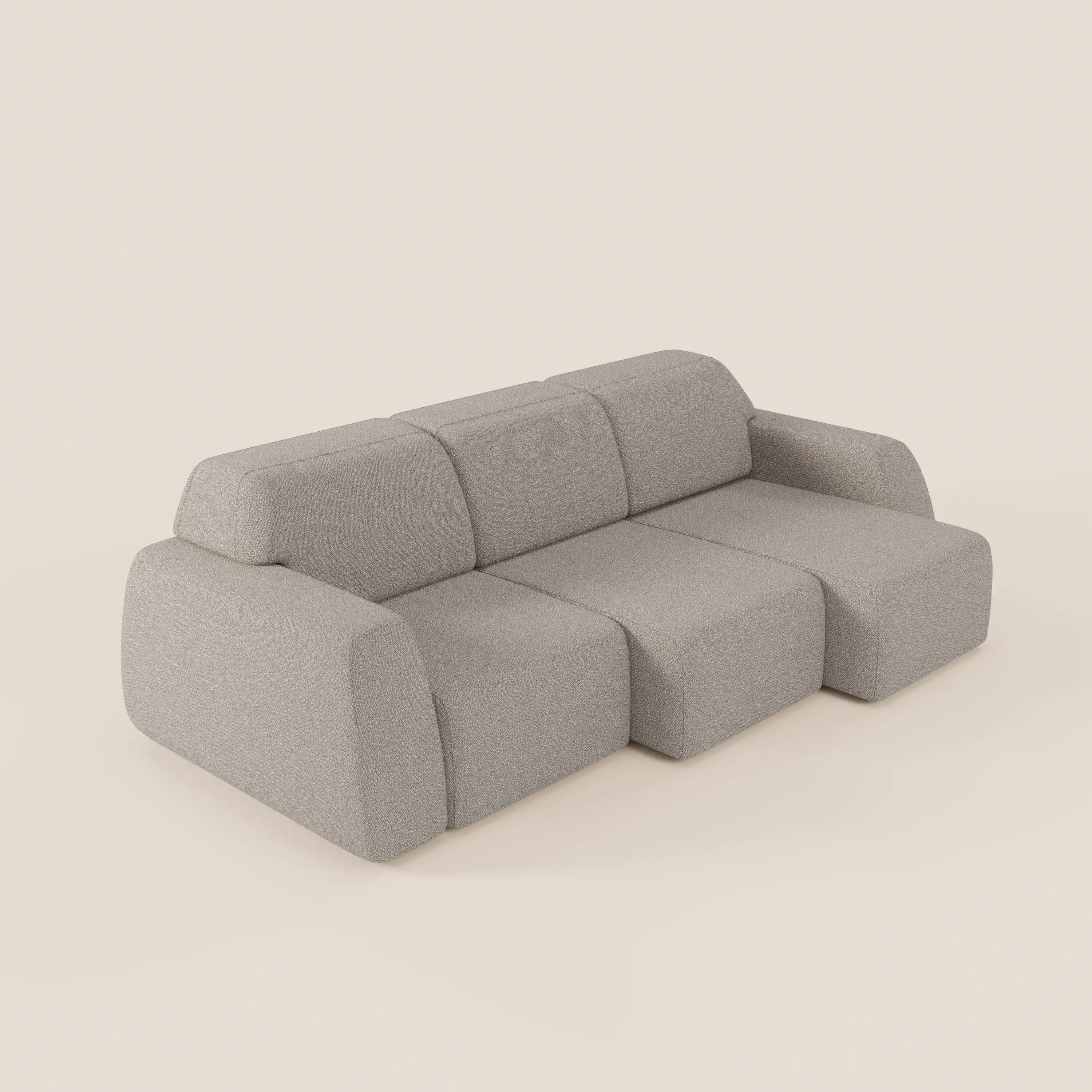 Orbit divano con 3 sedute scorrevoli e allungabili in tessuto effetto cotone smacchiabile T33 - divani.store