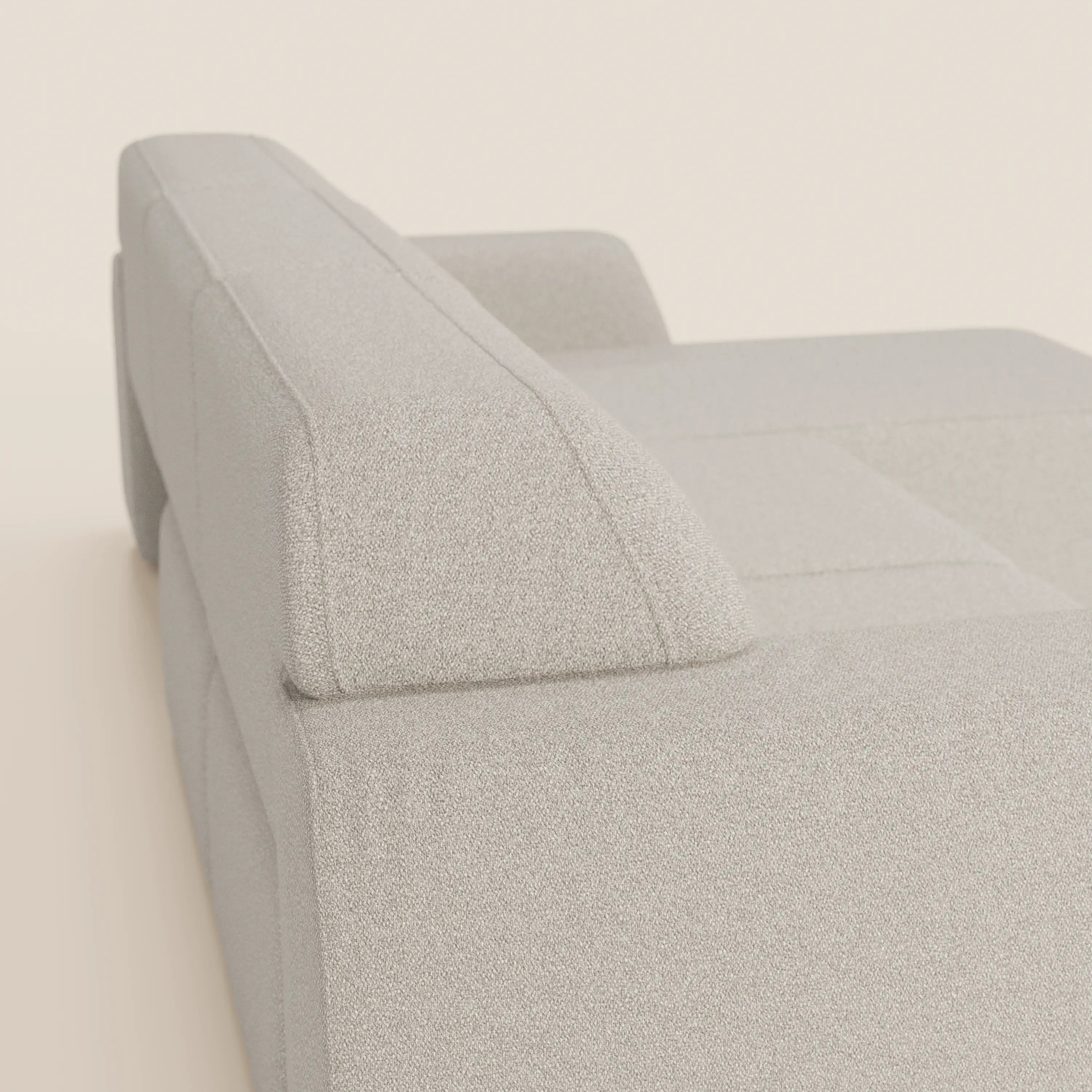 Orbit Divano angolare con penisola reversibile e tutte le sedute allungabili in tessuto smacchiabile effetto cotone T33 - divani.store