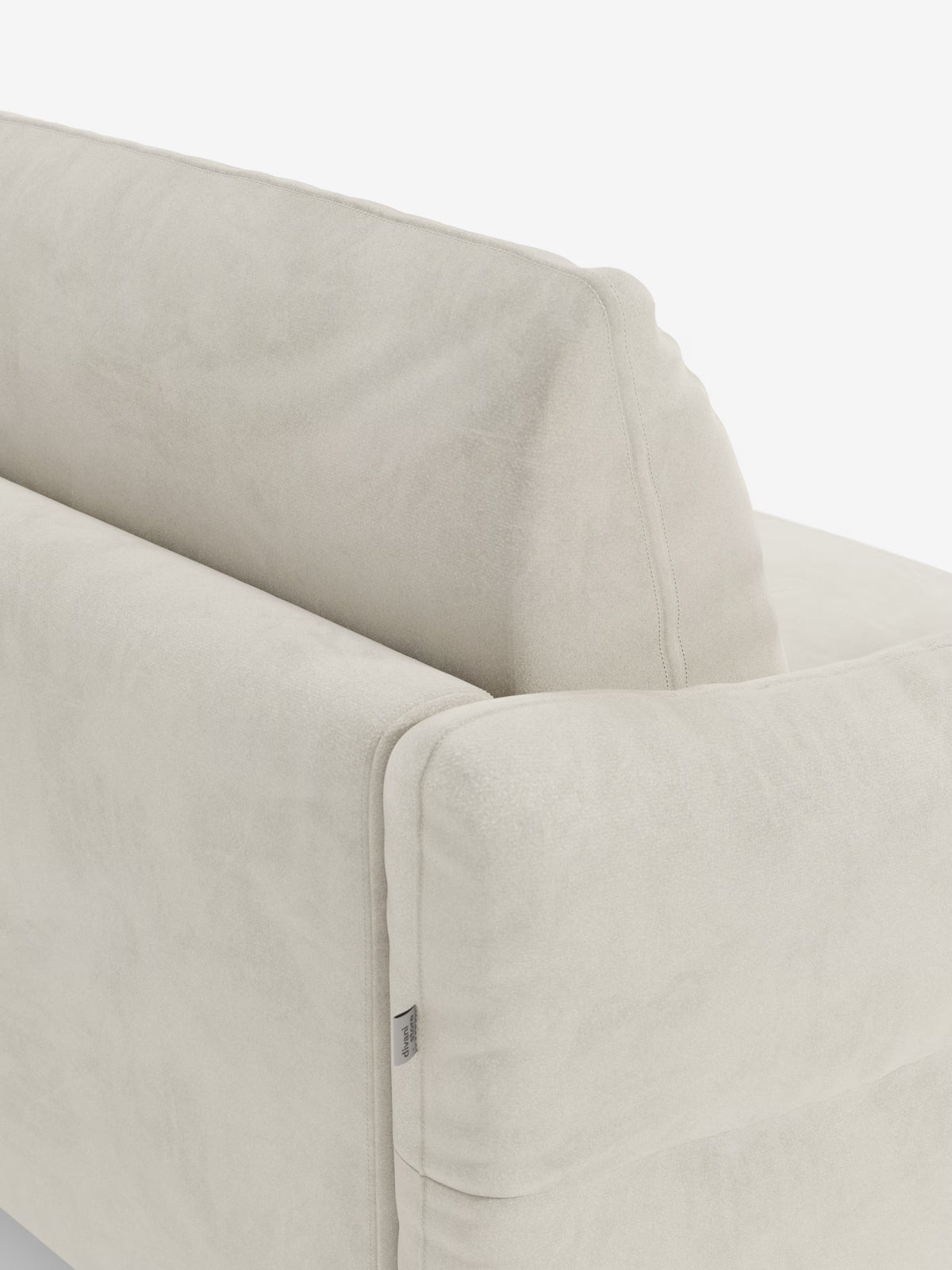 Dalia divano letto con penisola contenitore e materasso alto 18 cm - piedini alti e tessuto smacchiabile T30